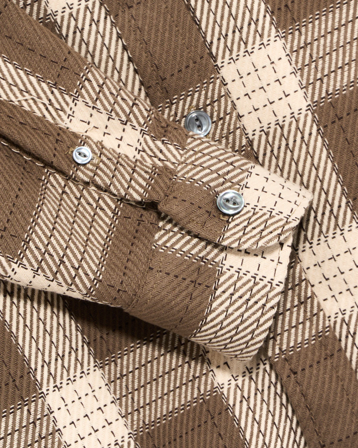 Taupe Check Easy Shirt - Image 2
