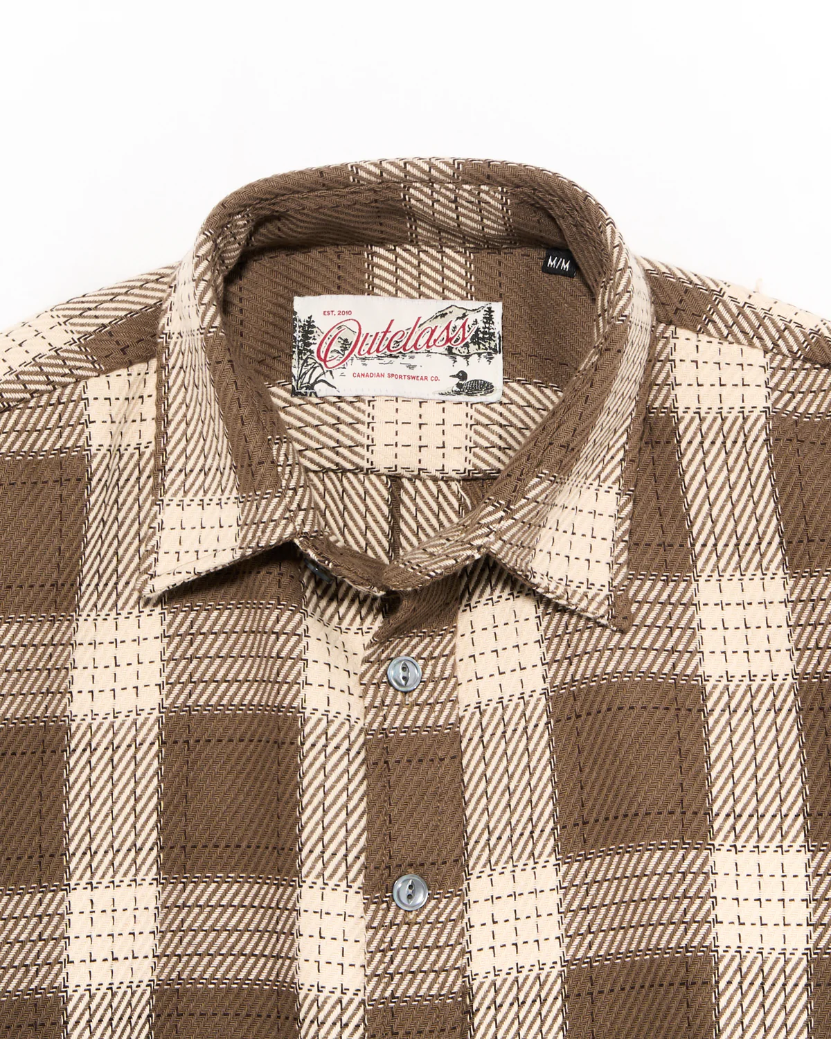 Taupe Check Easy Shirt - Image 3