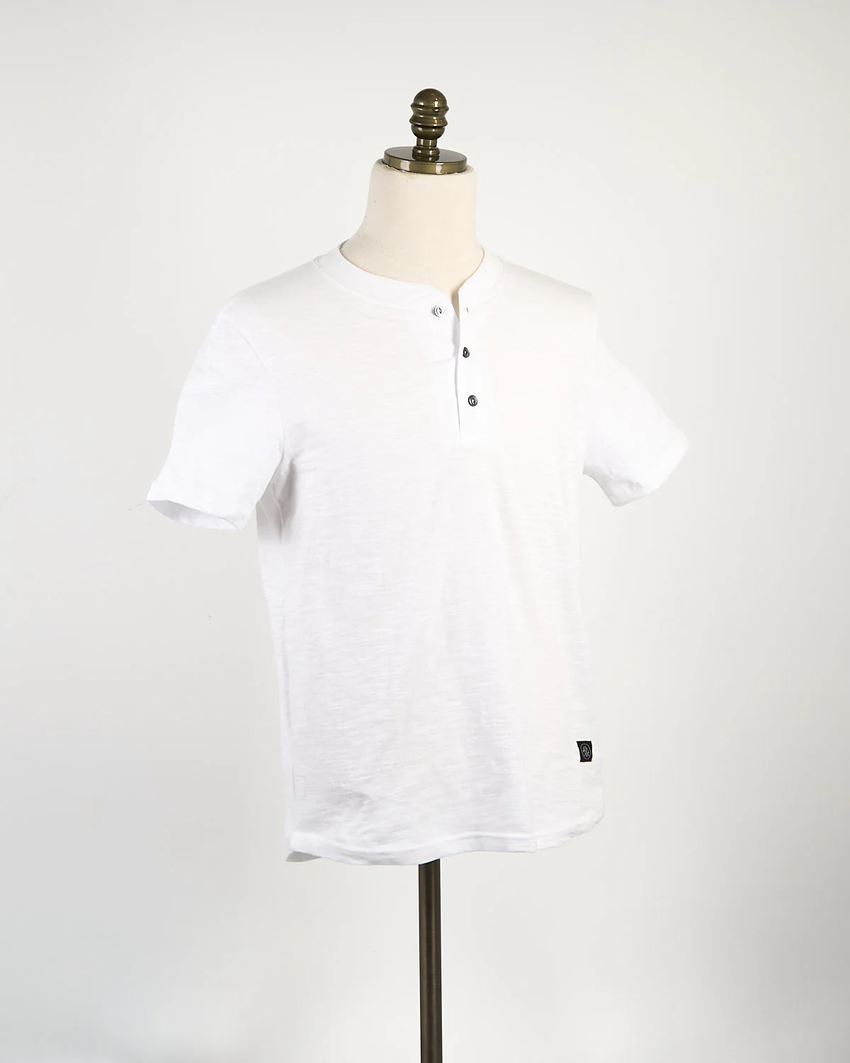 White Slub S/S Henley