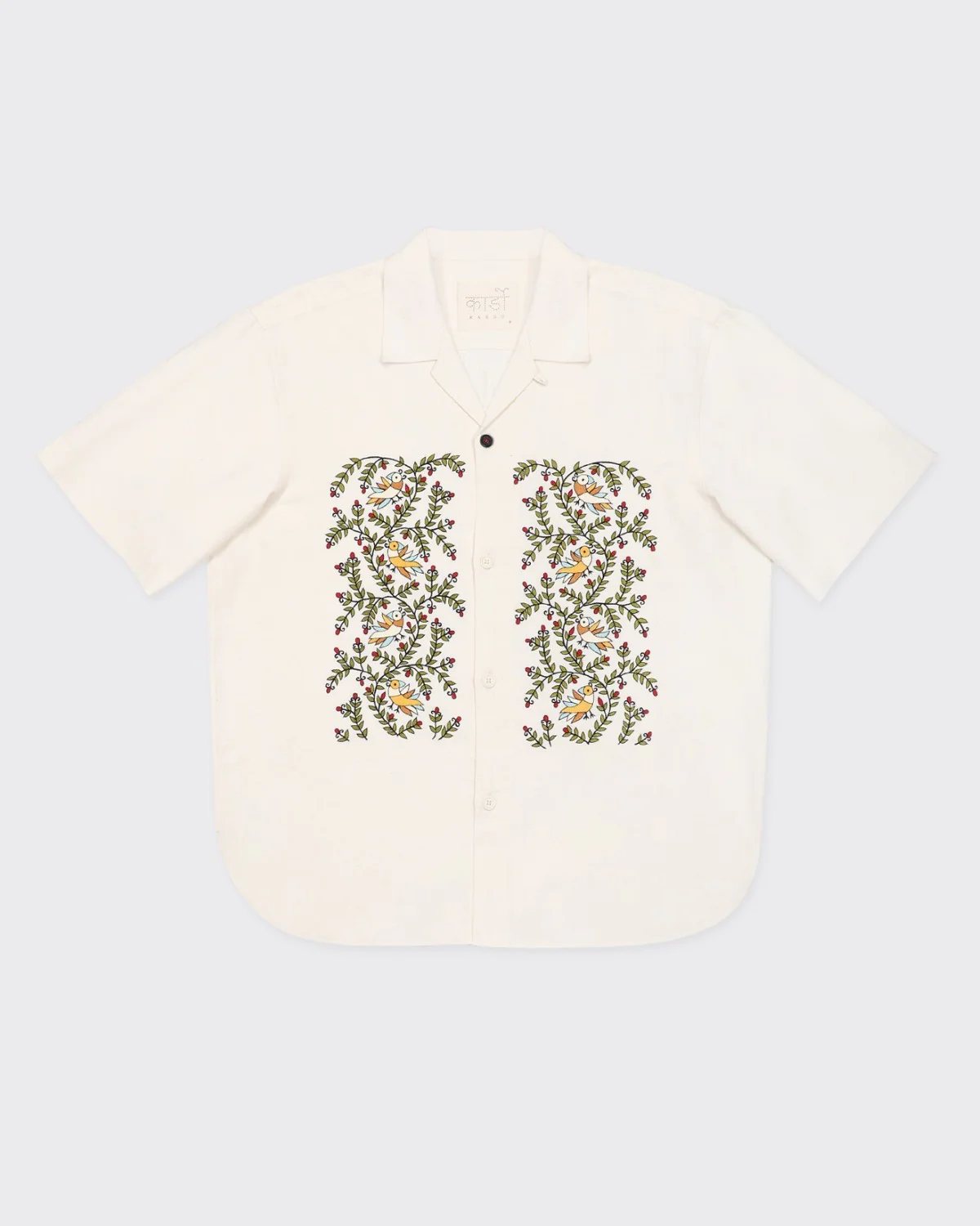 Oversized Madhubani Hand Embroidered Camp Collar