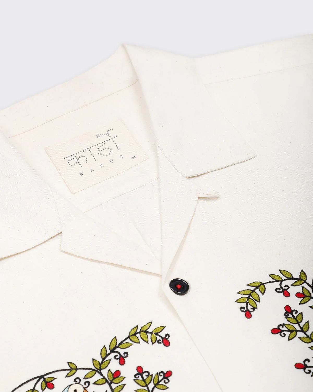Oversized Madhubani Hand Embroidered Camp Collar - Image 4