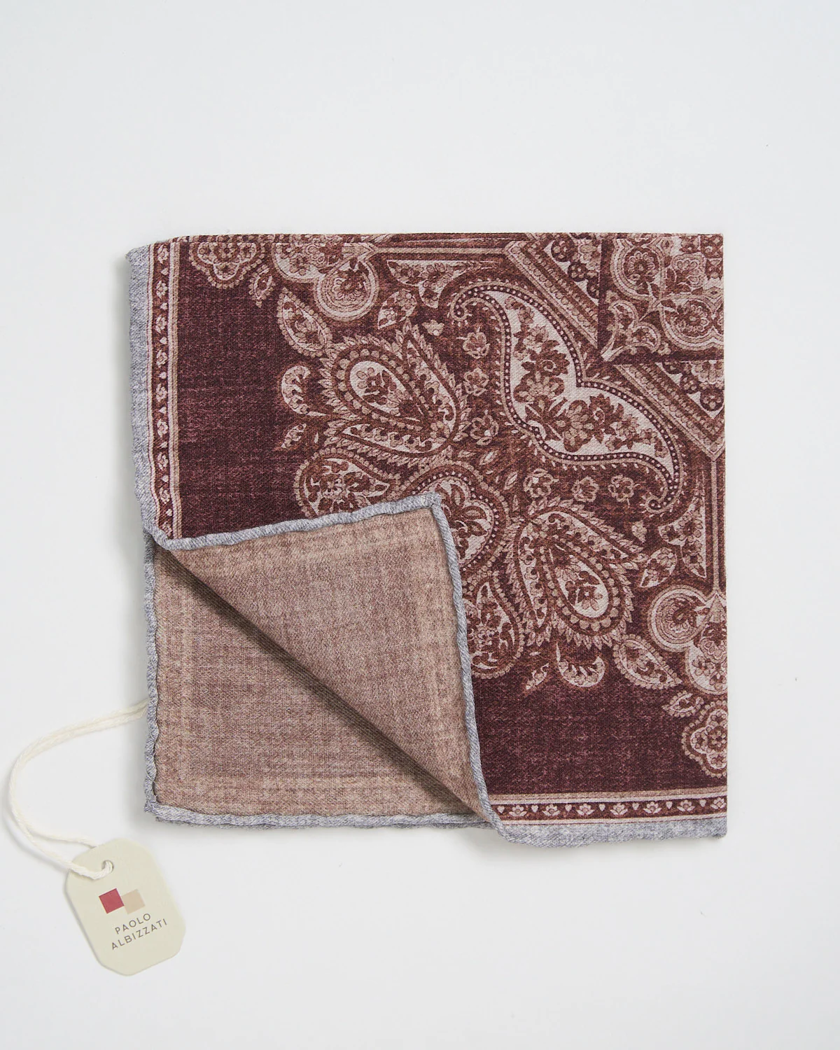 Large Medallion Pattern Pocket Square