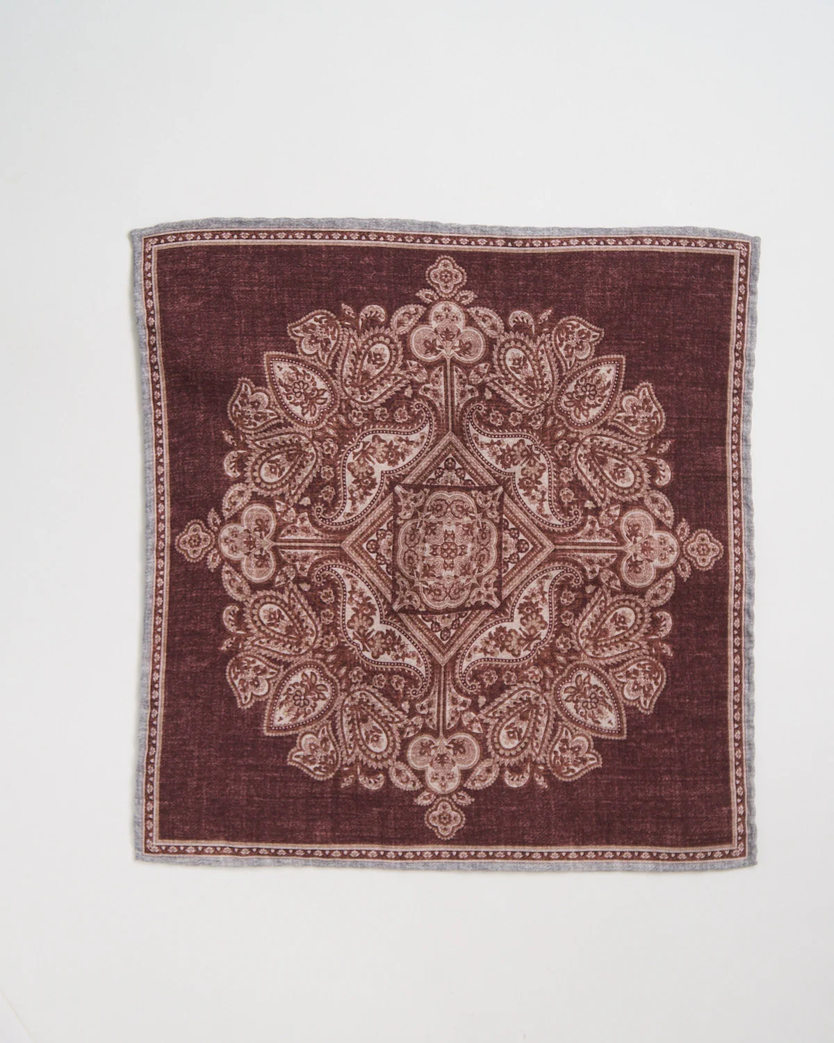Large Medallion Pattern Pocket Square - Image 3
