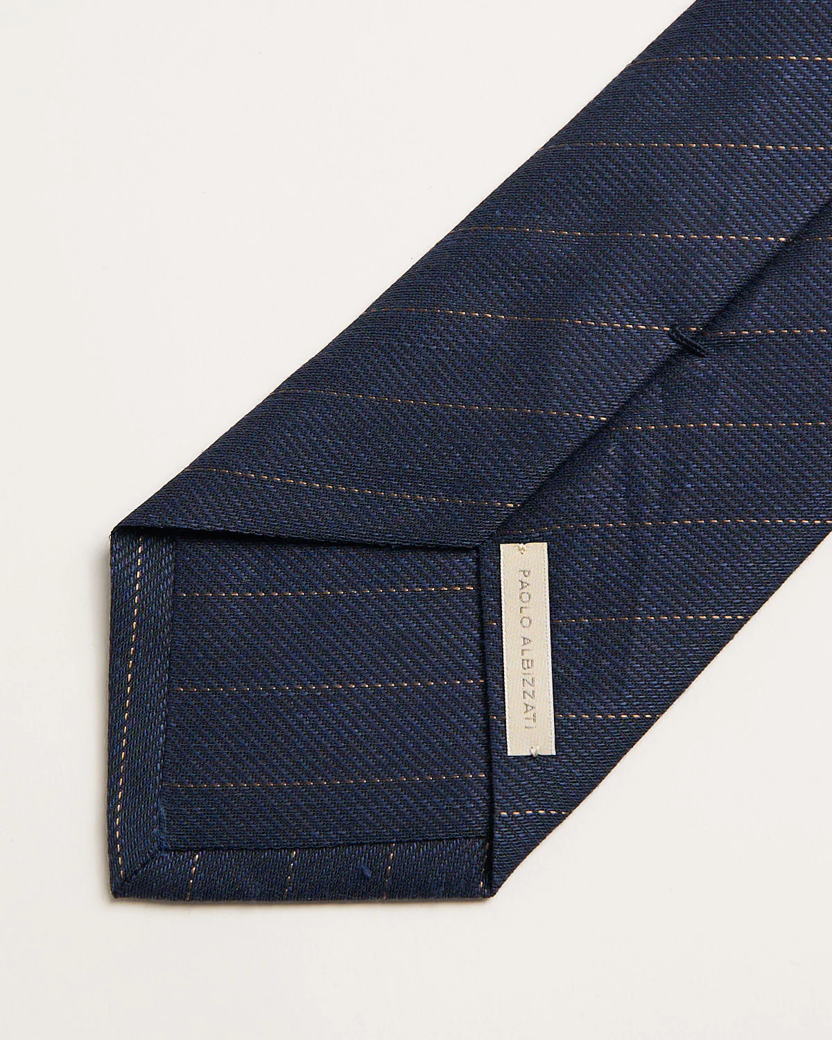 Linen & Slik Fine Stripe Tie - Image 3