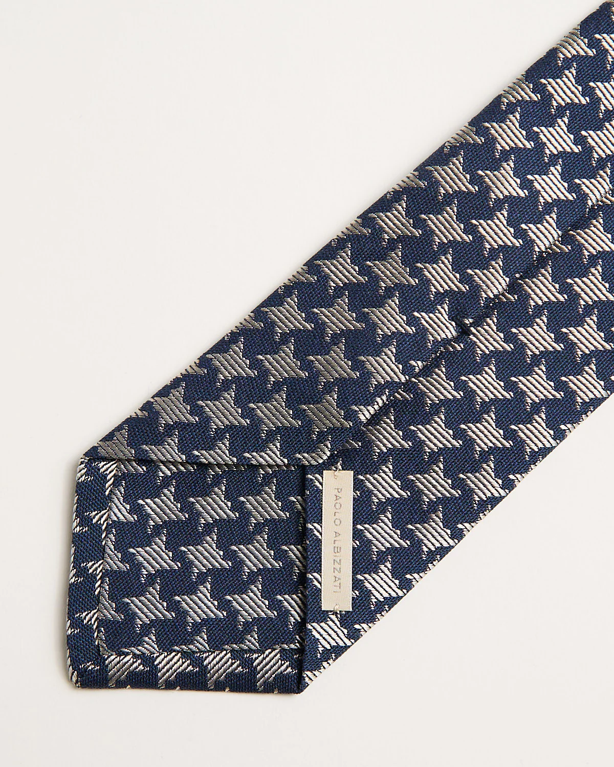 Silk Houndstooth Pattern Tie - Image 3