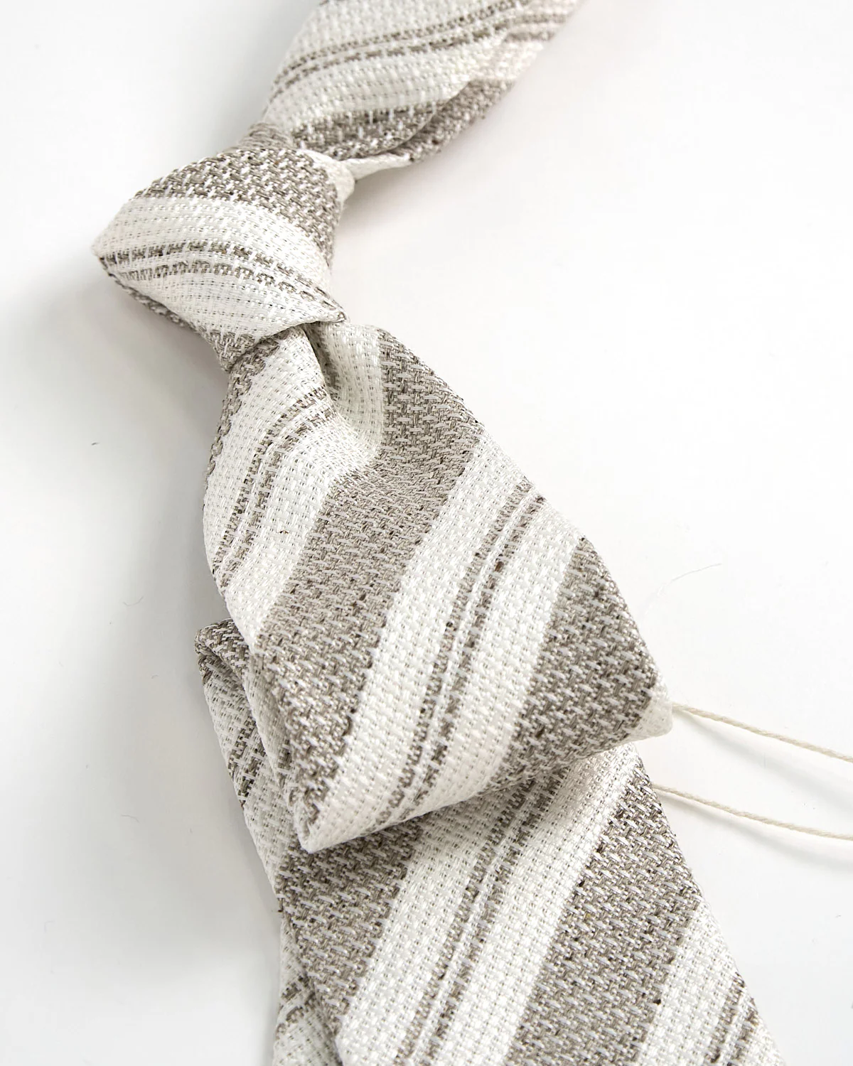Silk/Linen Stripe Tie - Image 3