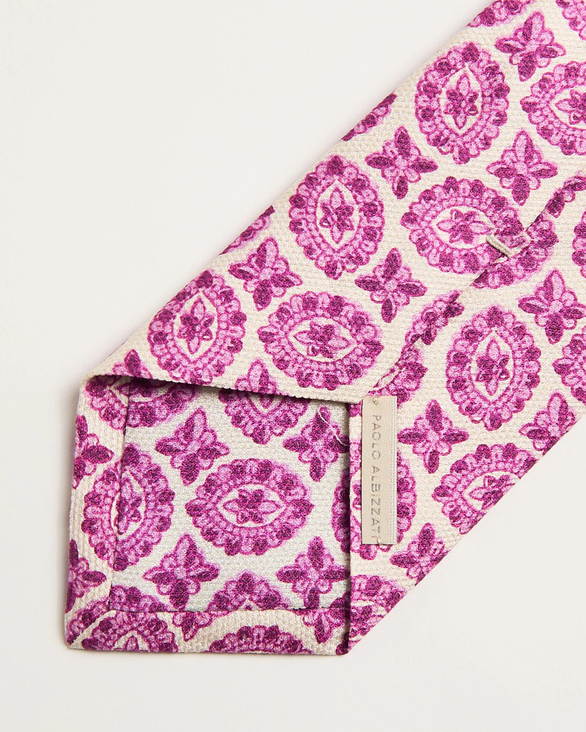 Silk Medallion Pattern Tie - Image 3