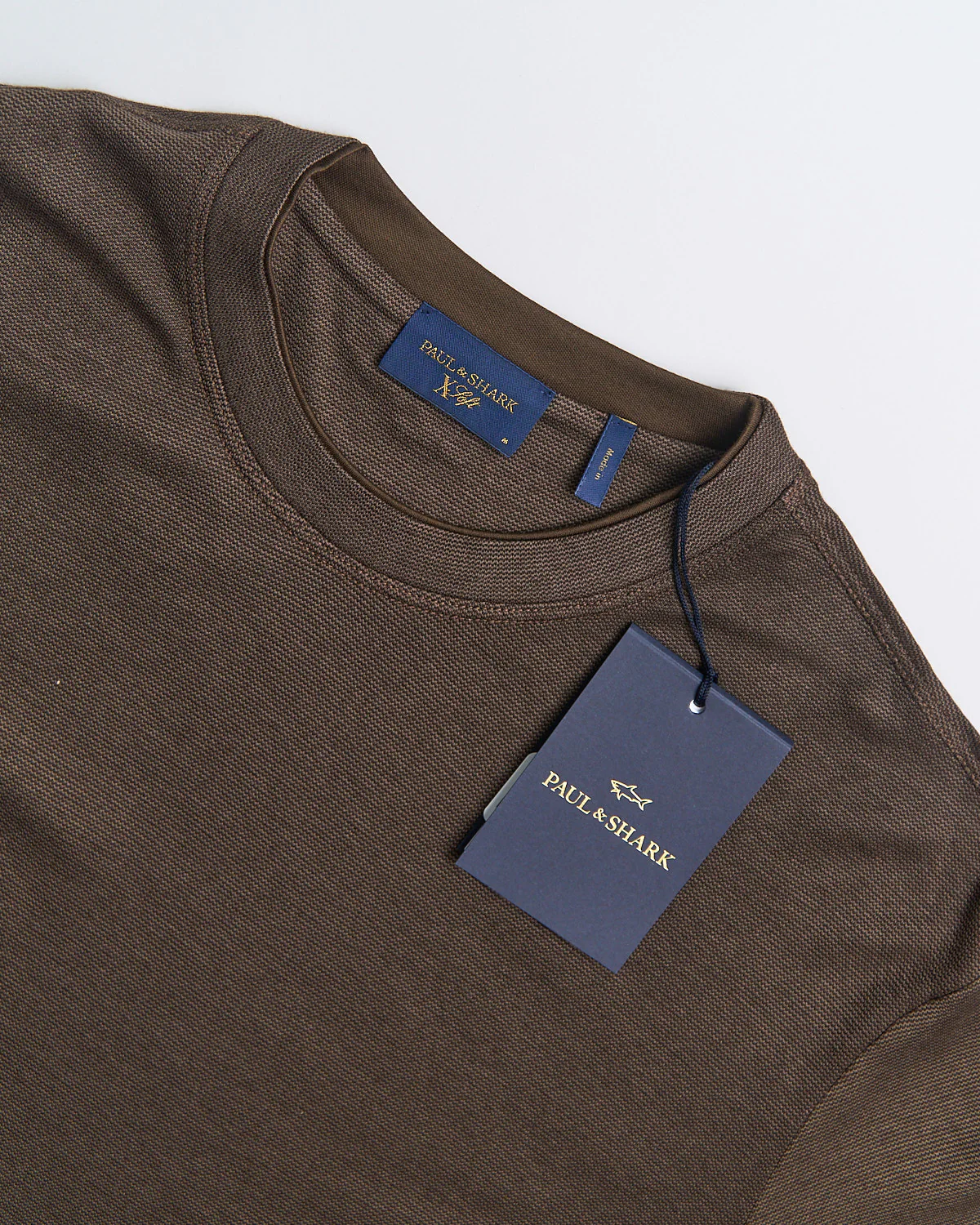 Aqua Interlock Cotton T-Shirt With Shark Label - Image 2