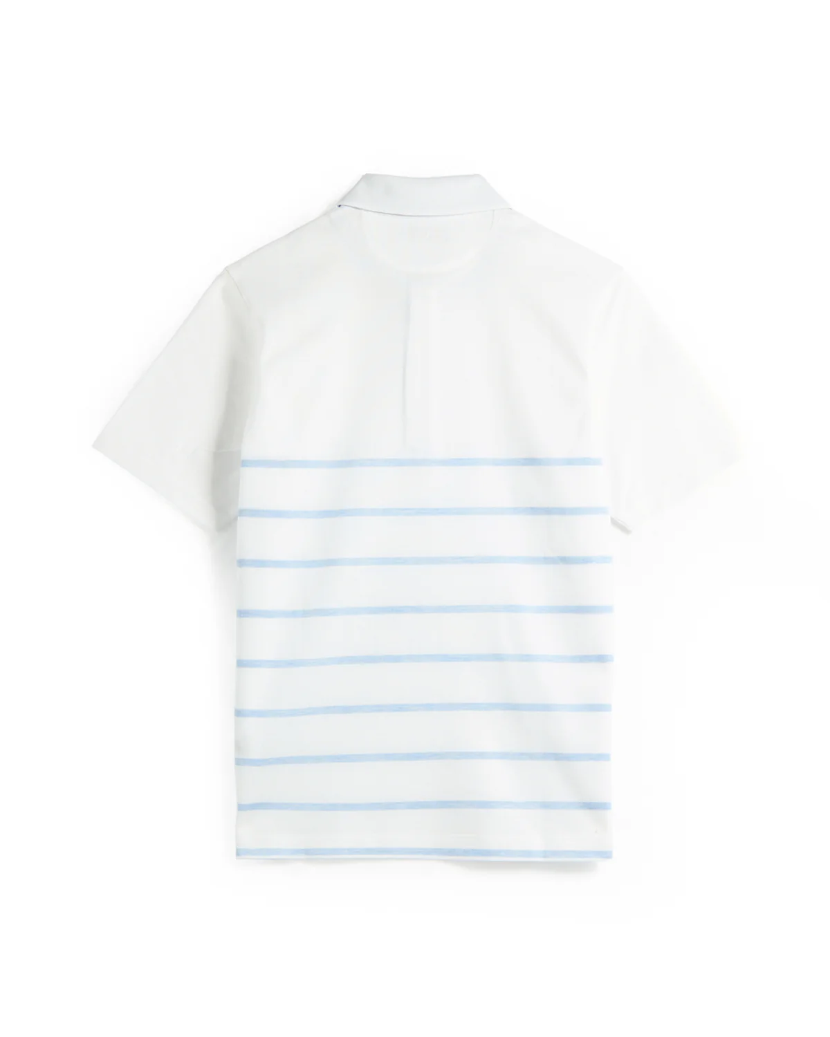 Fine Piqué Cotton Striped Polo Shirt - Image 3