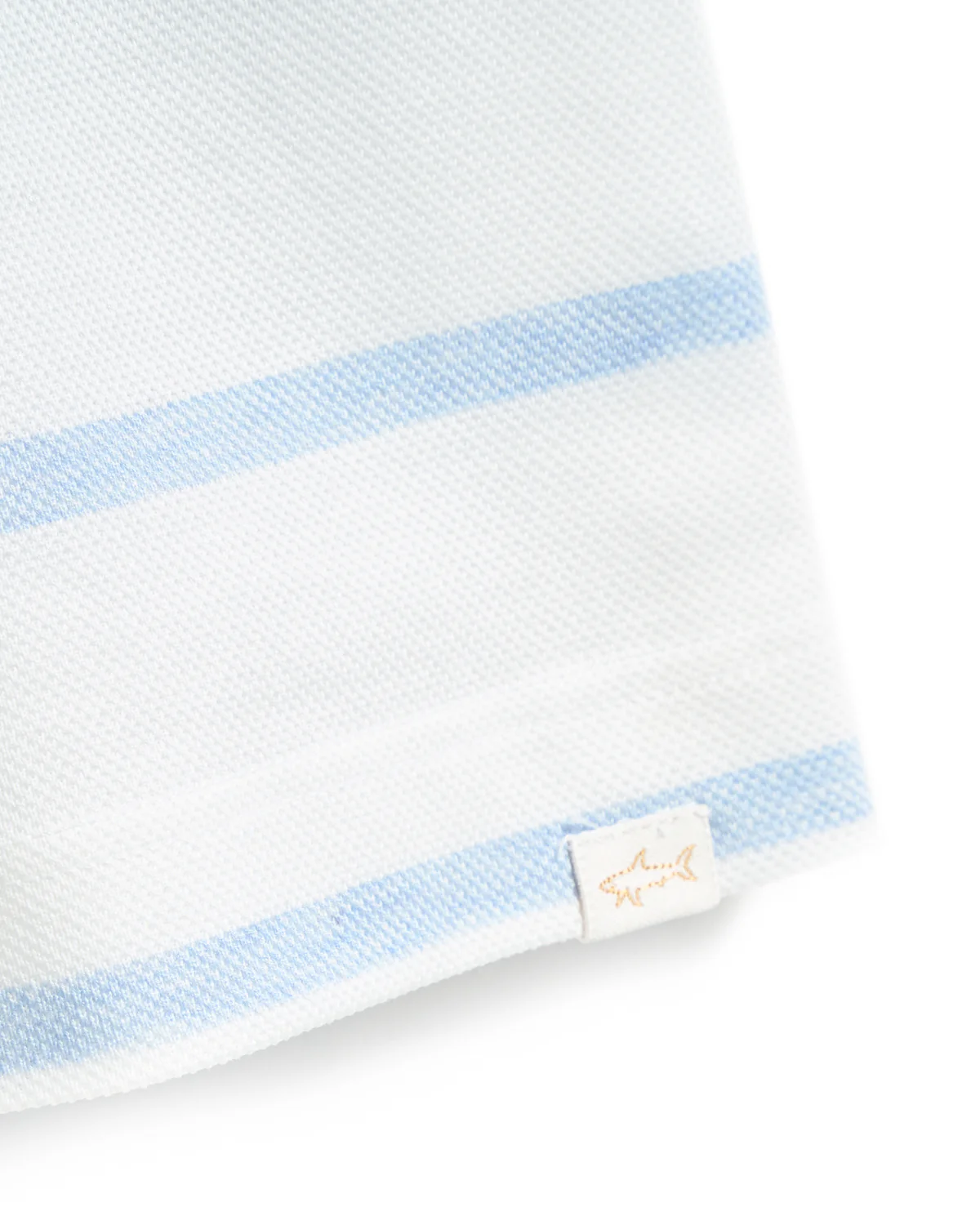 Fine Piqué Cotton Striped Polo Shirt - Image 4
