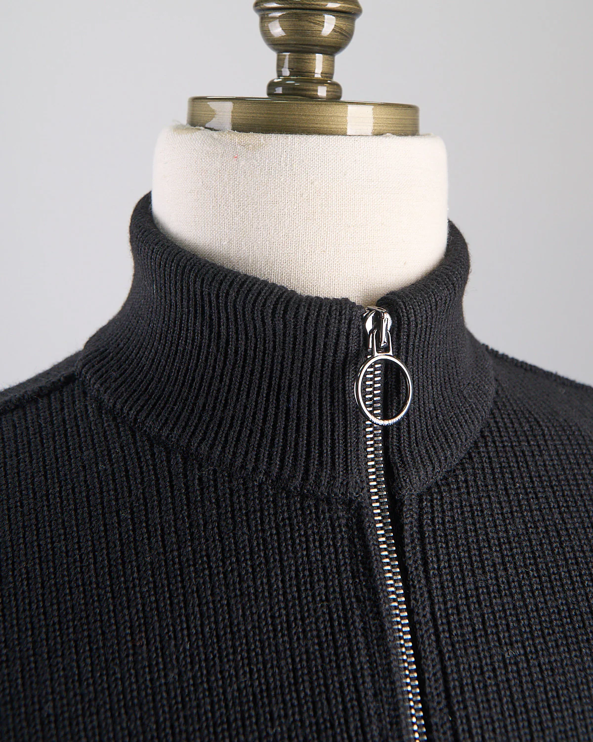 Full Zip Sweater With Moon Badge - Image 2
