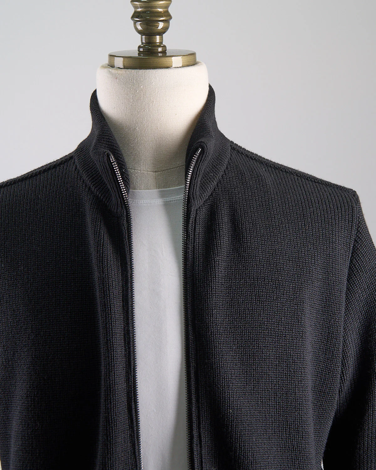 Full Zip Sweater With Moon Badge - Image 4