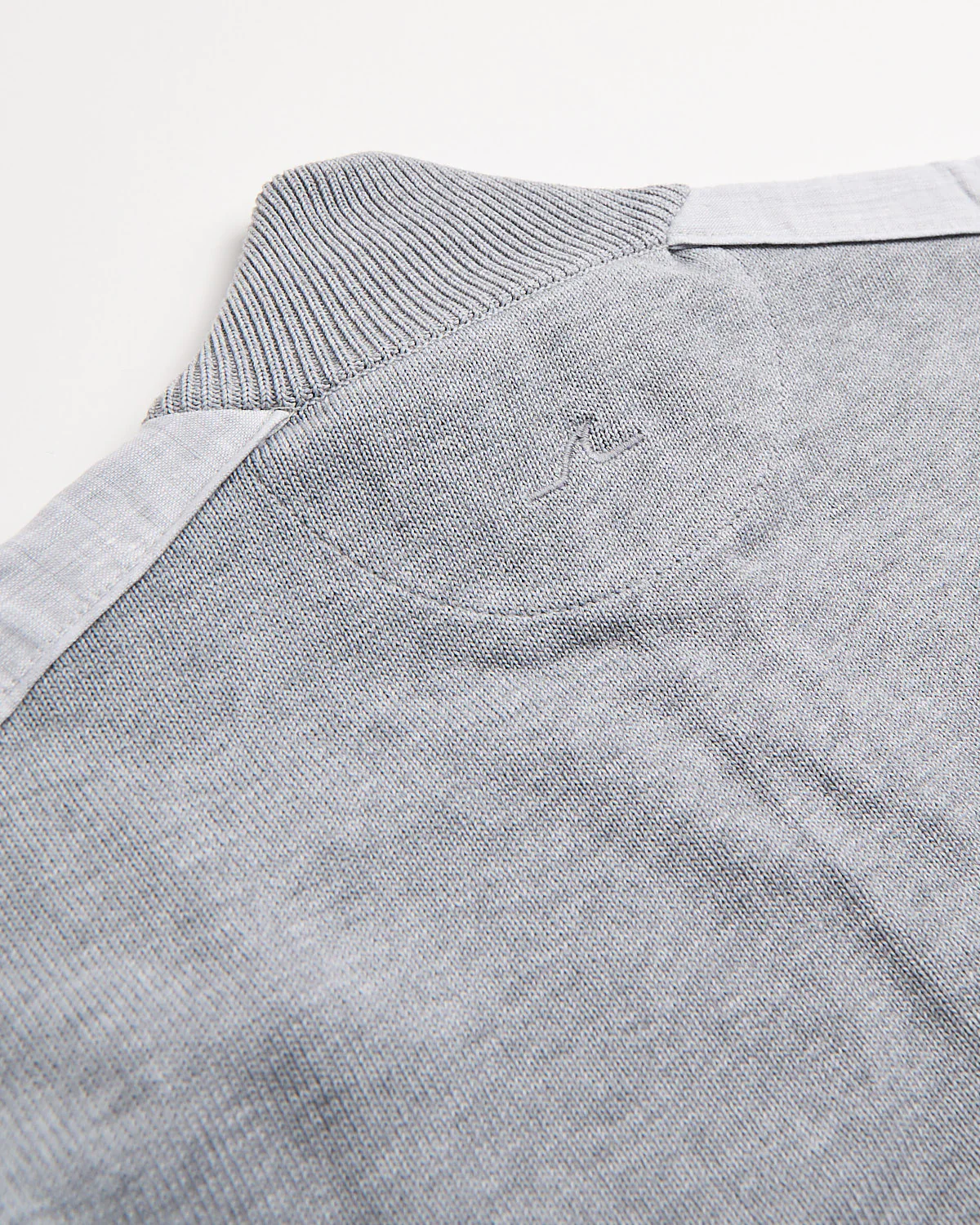 Linen Details Fresco Cotton Half Zip Sweater - Image 4