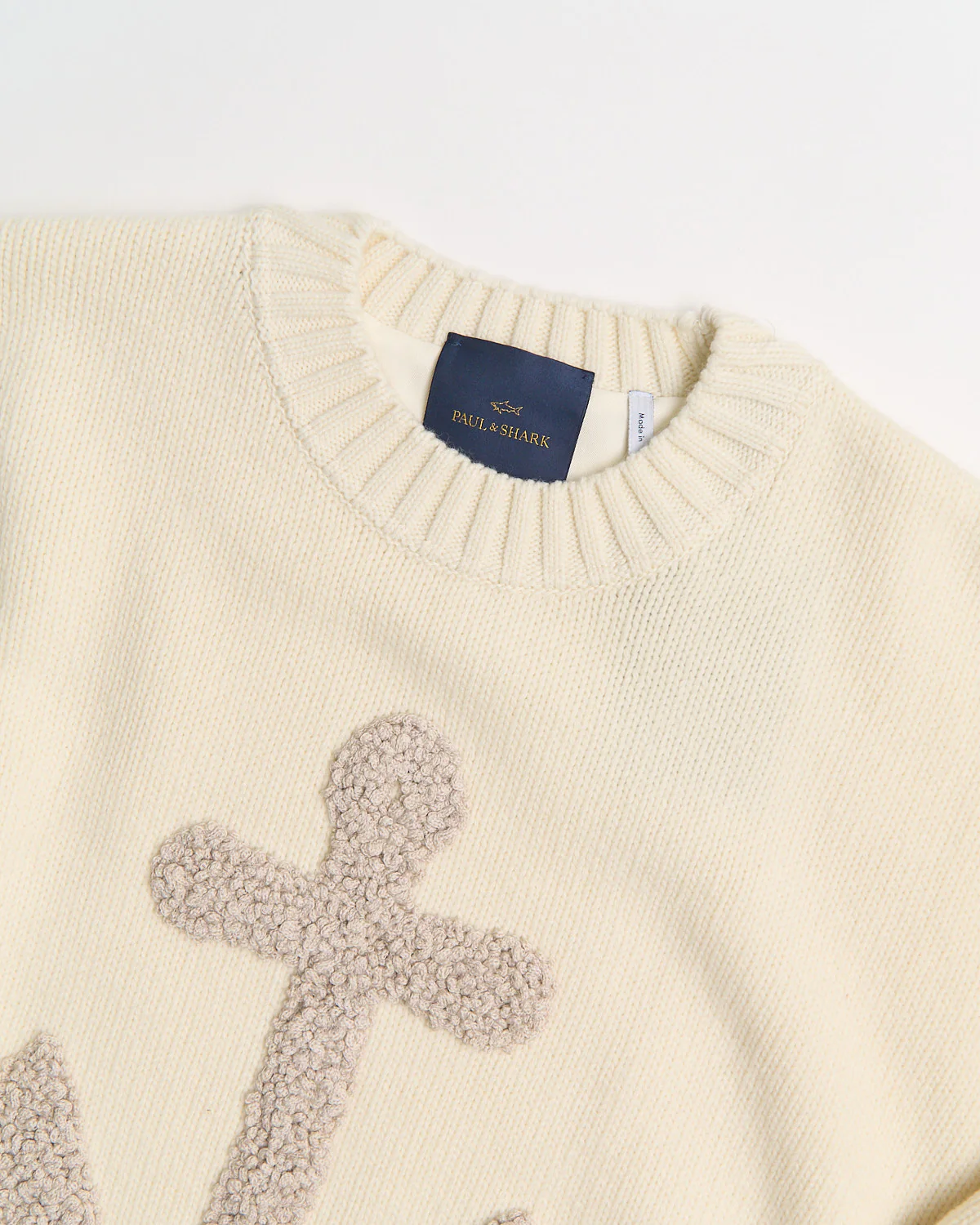 Re-Wool Crewneck With Embroidered Anchor - Image 3
