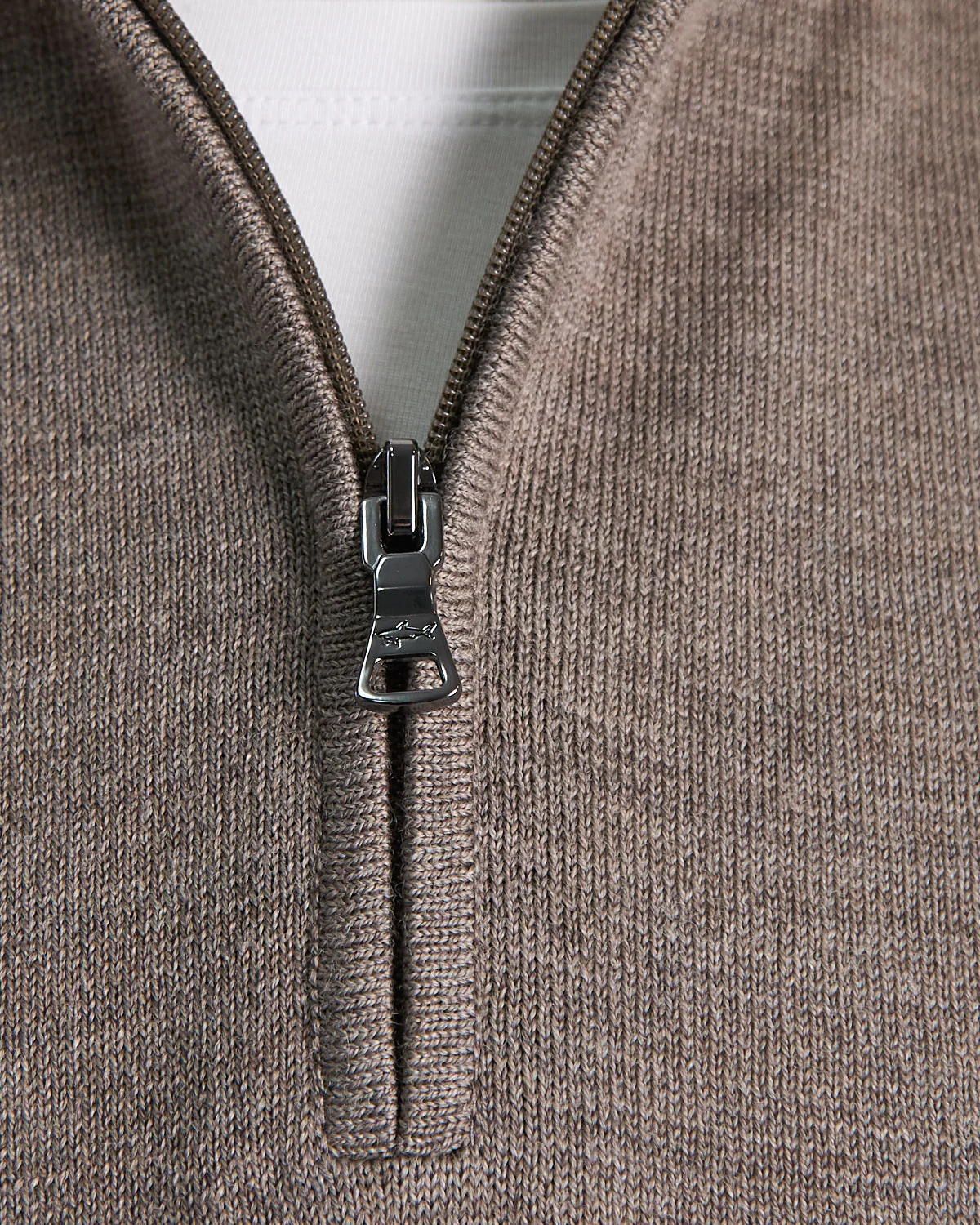 Riviera Summer Wool Half Zip Sweater With Paul&Shark Label - Image 4