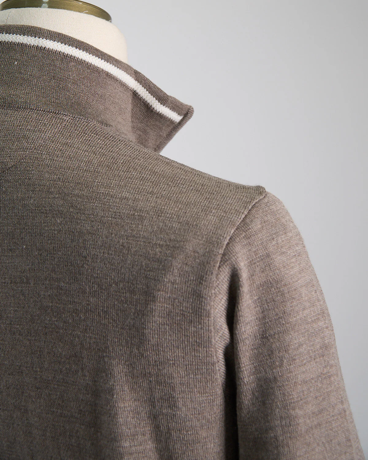 Riviera Summer Wool Half Zip Sweater With Paul&Shark Label - Image 6
