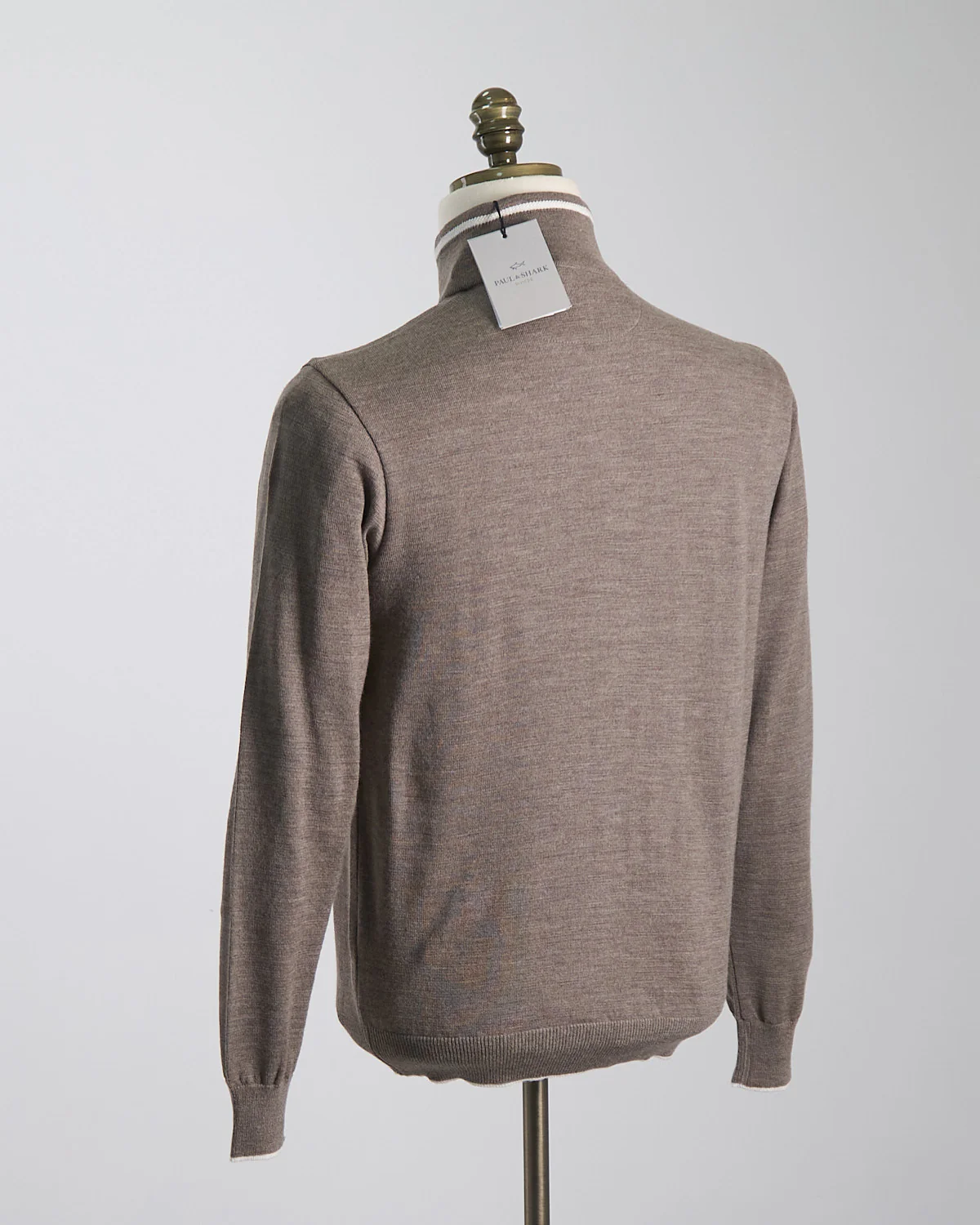 Riviera Summer Wool Half Zip Sweater With Paul&Shark Label - Image 8