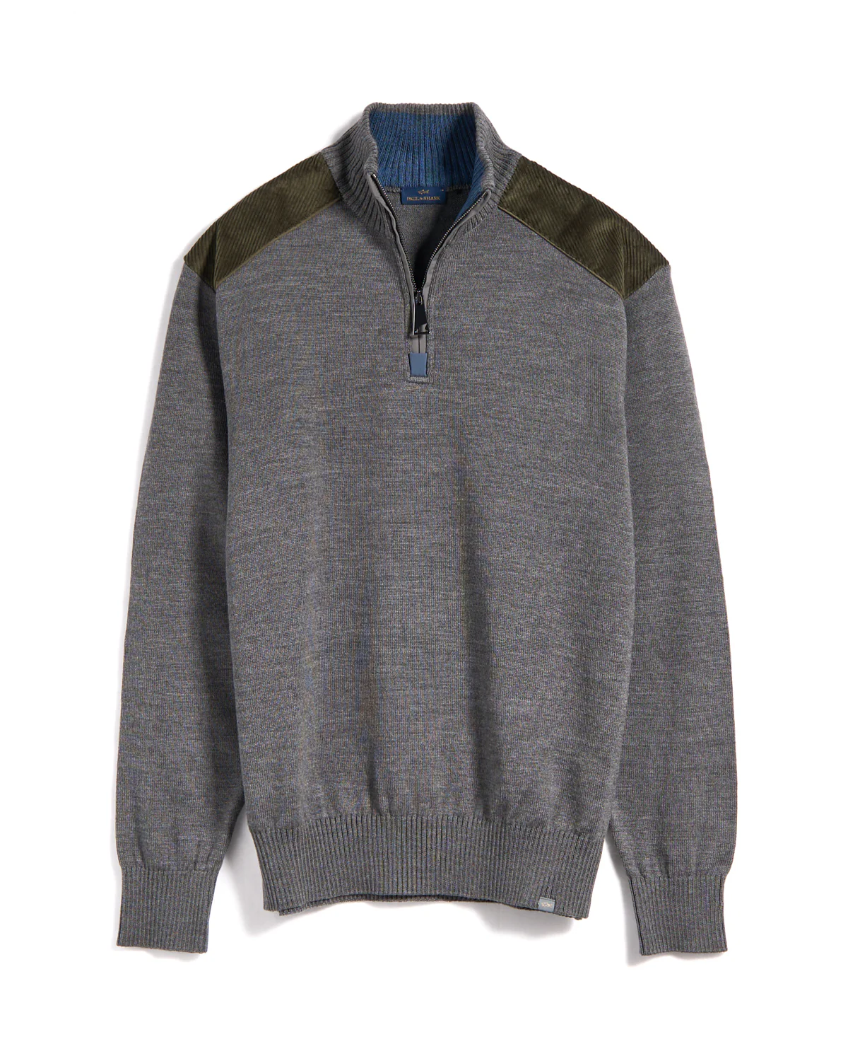 Shark Tag Velvet Soft Cool Touch Wool Half Zip Sweater