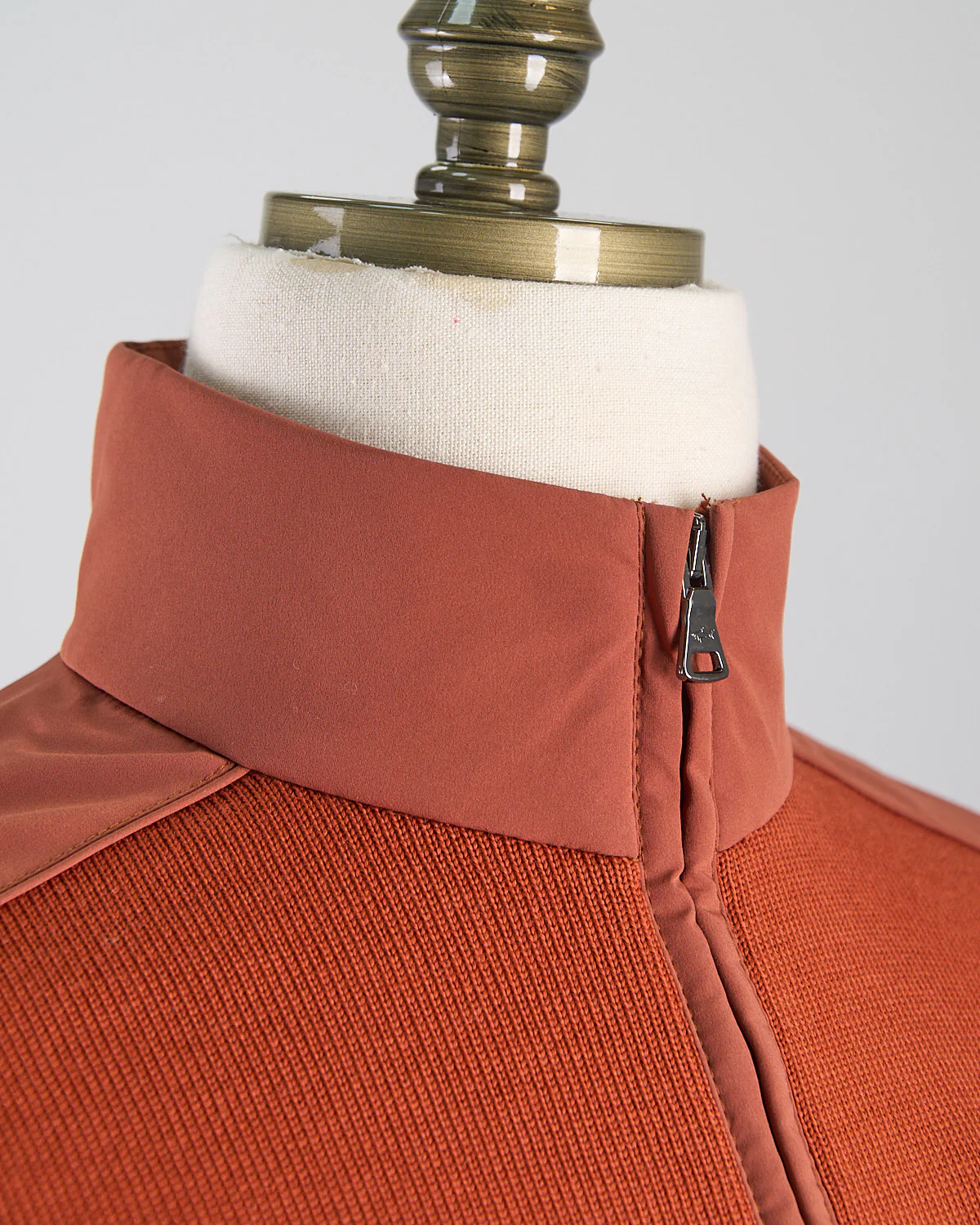 Wool Half Zip Sweater With Typhoon Fabric And Moon Badge - Image 4