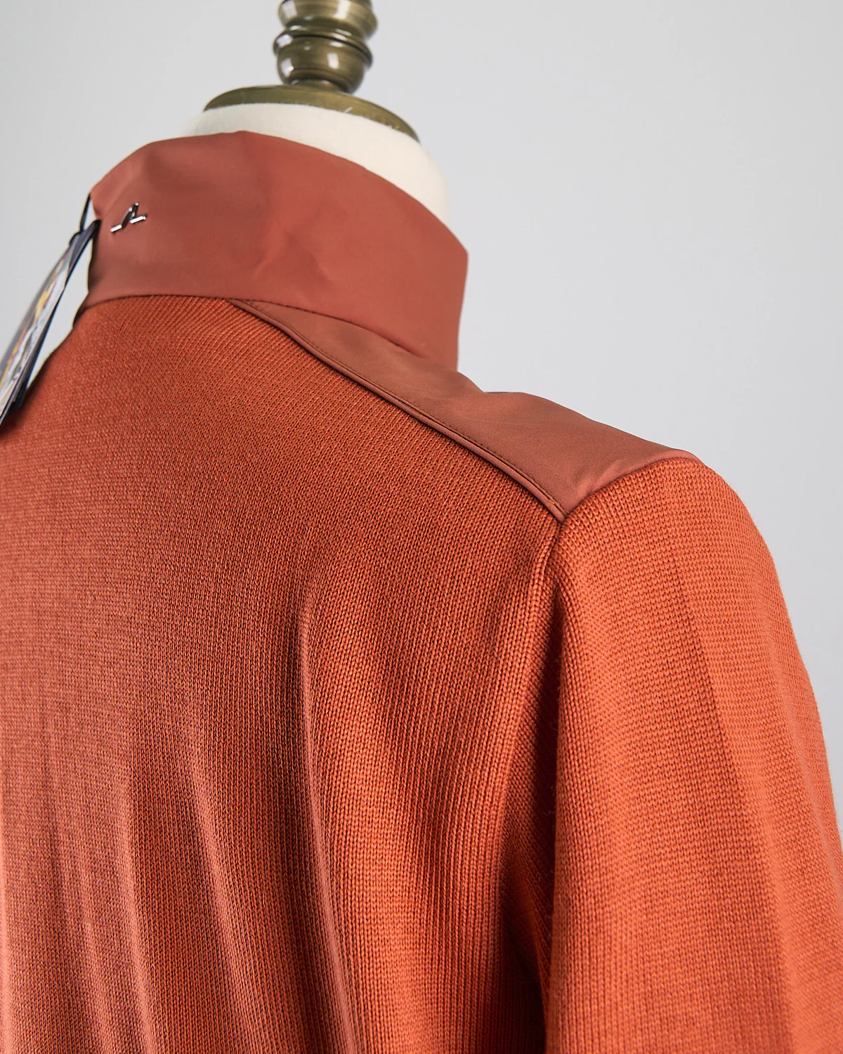 Wool Half Zip Sweater With Typhoon Fabric And Moon Badge - Image 6