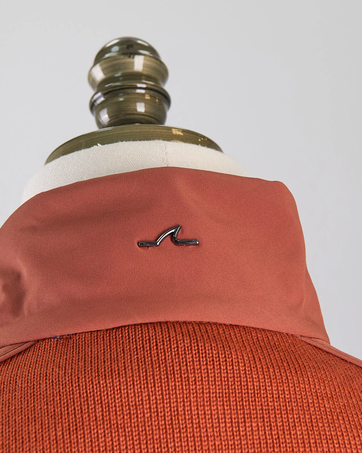 Wool Half Zip Sweater With Typhoon Fabric And Moon Badge - Image 7