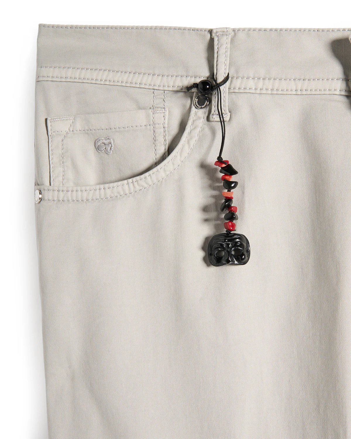 'Nerano' Cotton & Silk 5 Pocket Pants - Image 4