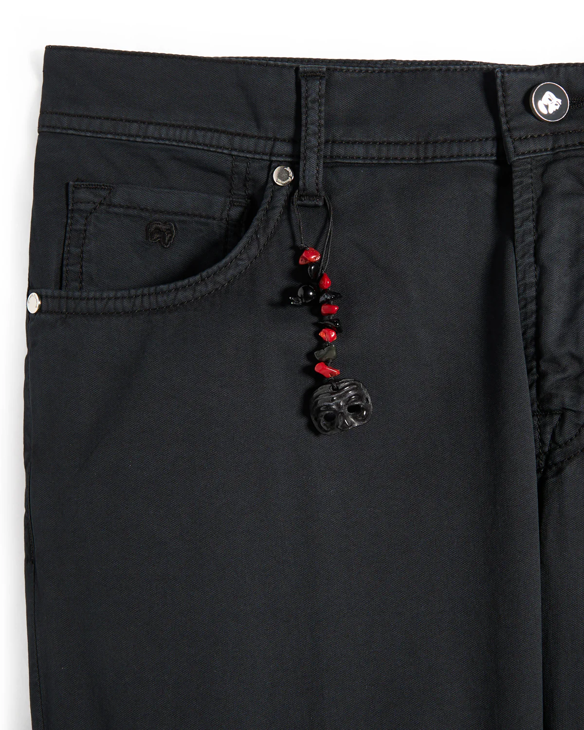 'Nerano' Cotton & Silk 5 Pocket Pants - Image 4