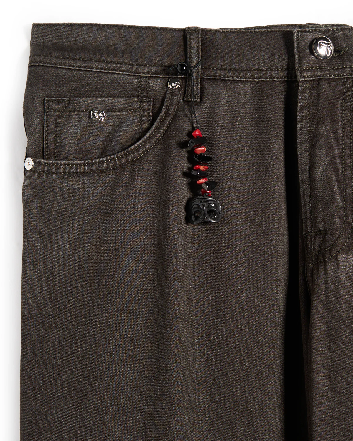 'Nerano' Stretch Wool 5 Pocket Pants - Image 4