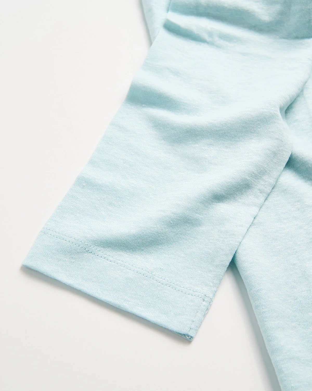 3 Button Banded Collar Linen Henley - Image 4