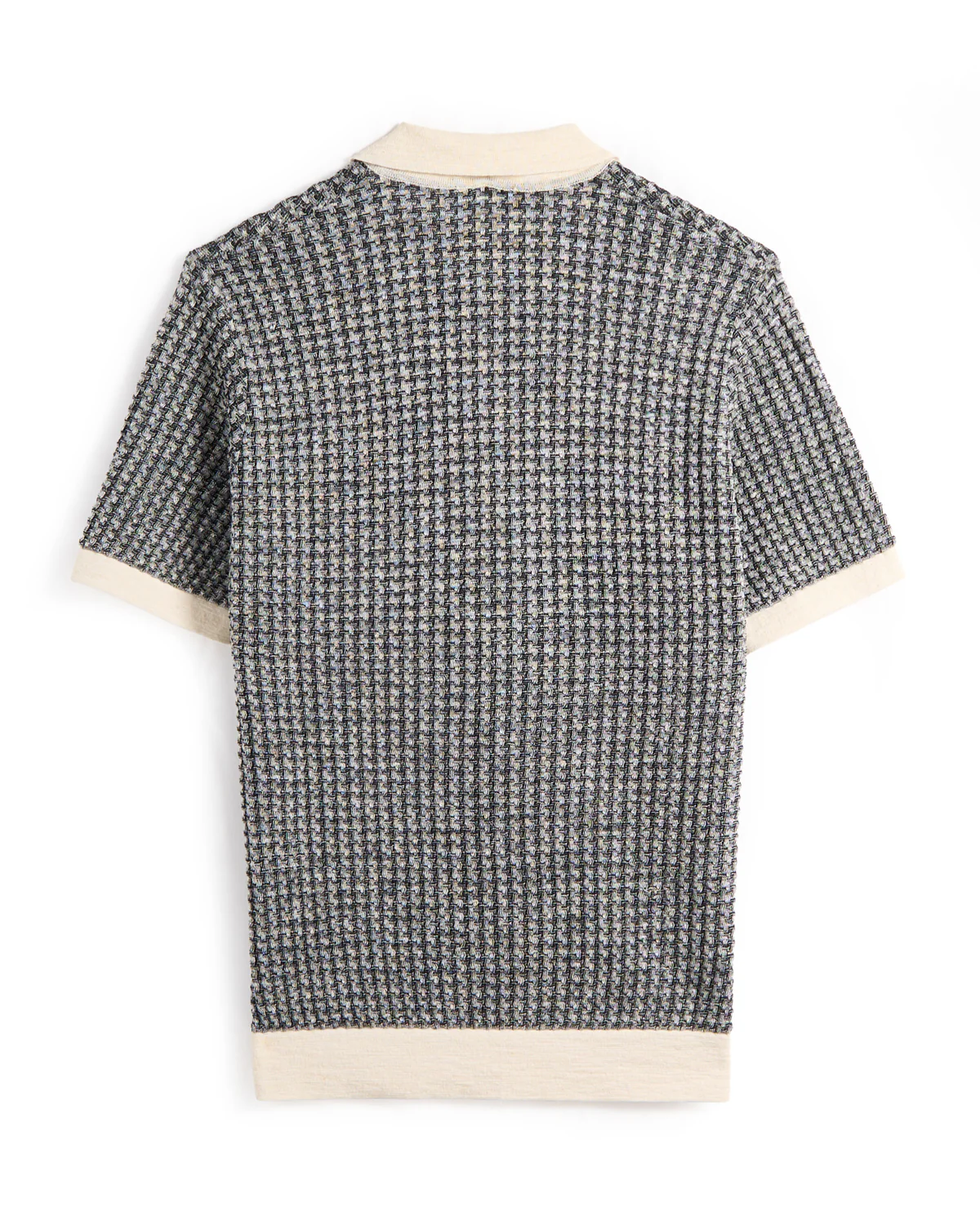 Herringbone Knit Polo W/ Contrast Trim - Image 3