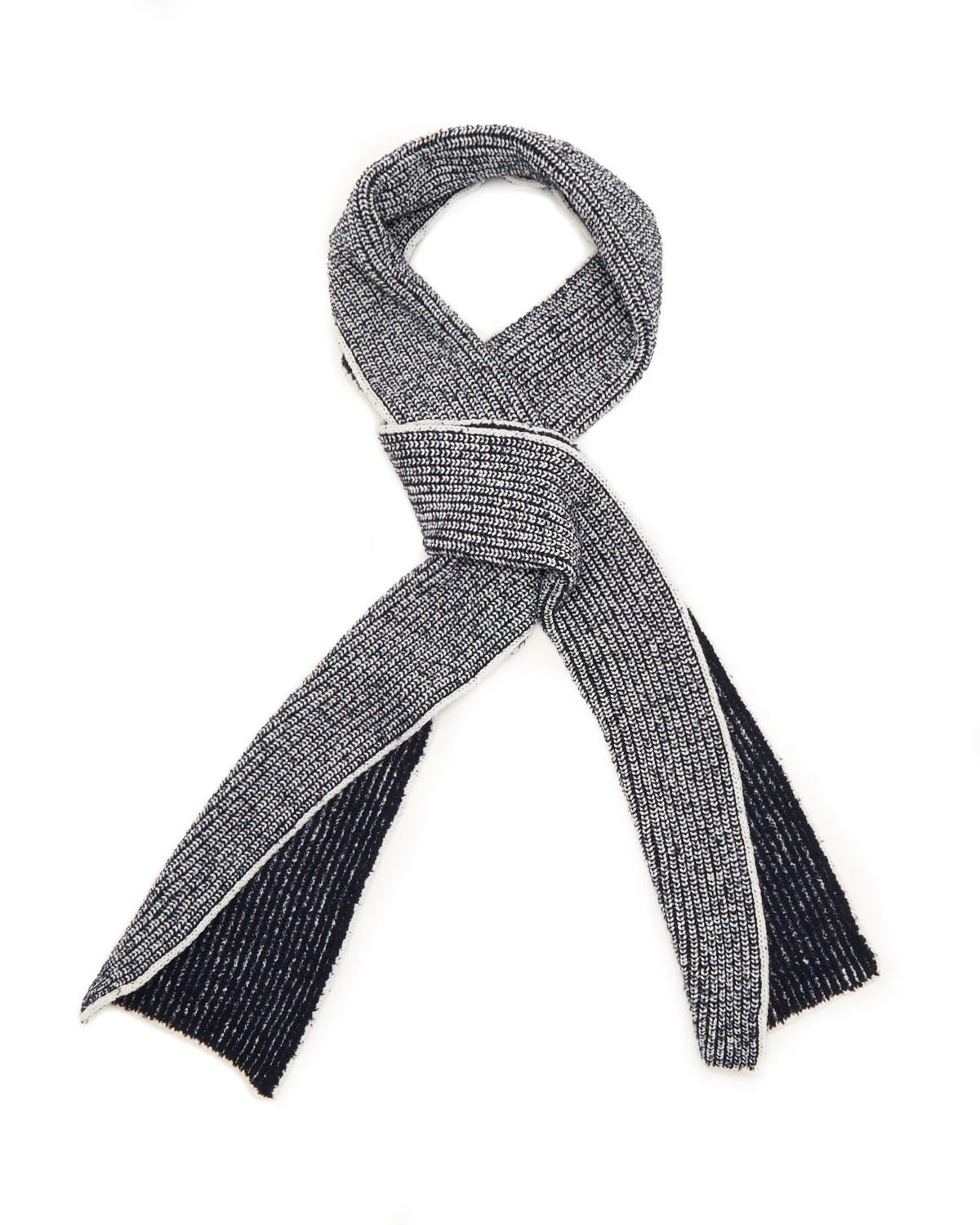 Two Tone Royal Stitch Knit Scarf - Image 2