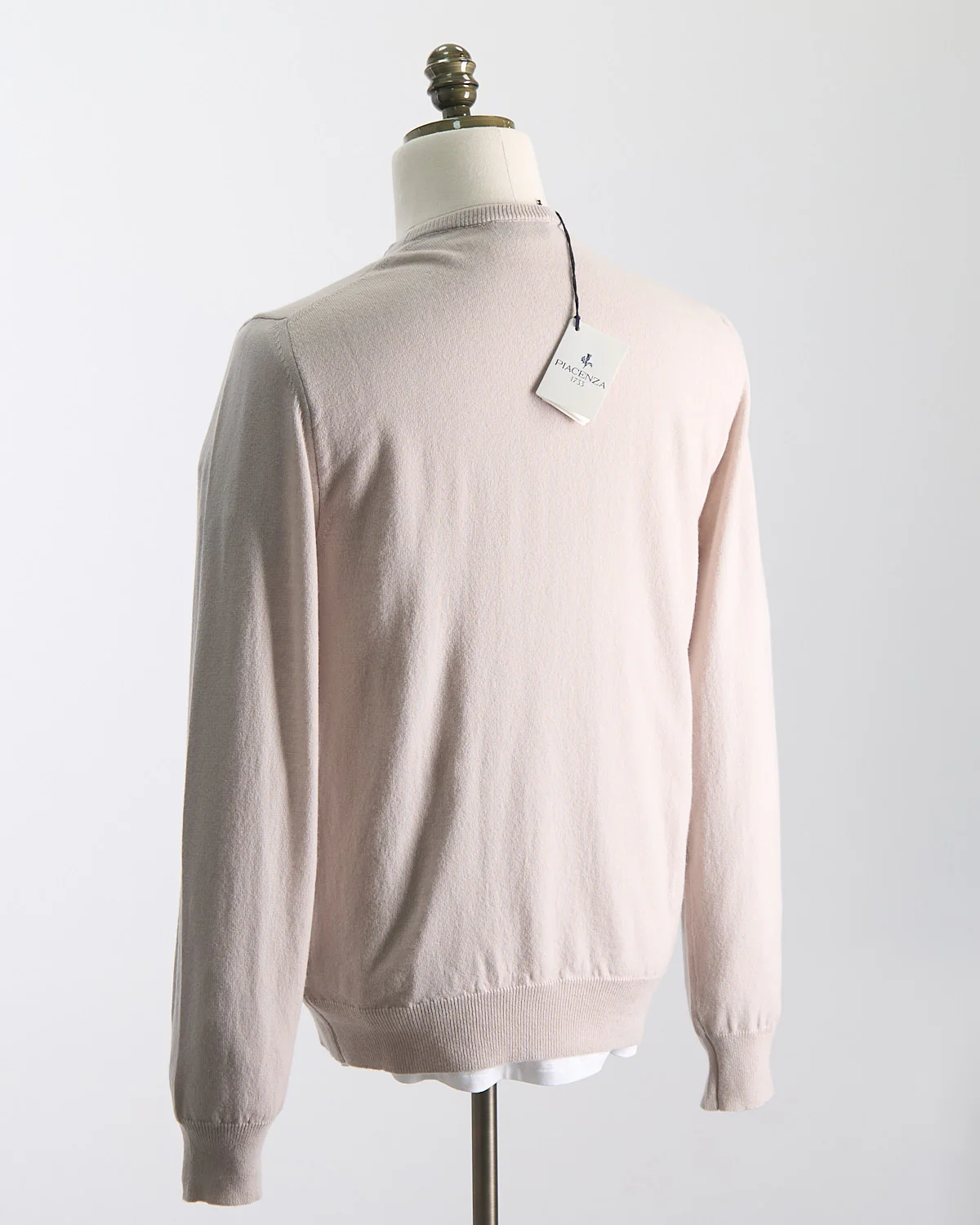 100% Cashmere Girocollo Punto Rasato Sweater - Image 7