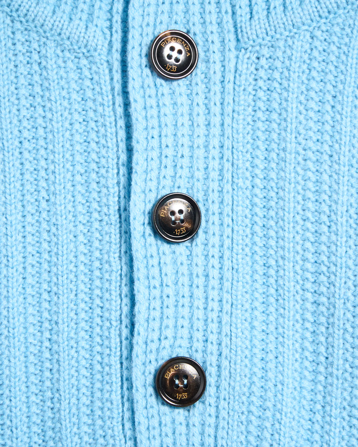 5 Gauge Geelong Wool Exaggerated Button Mockneck Sweater - Image 3