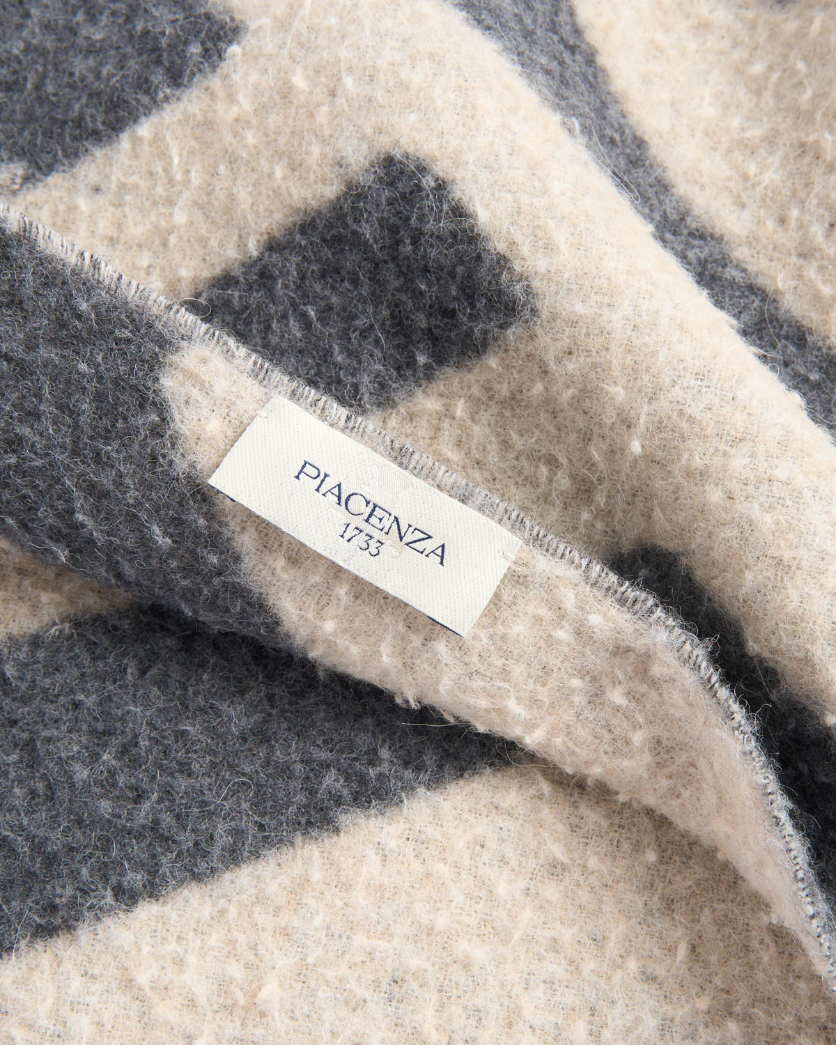 Plush Boiled Alpaca Blend Stripe Extra Long Scarf - Image 3