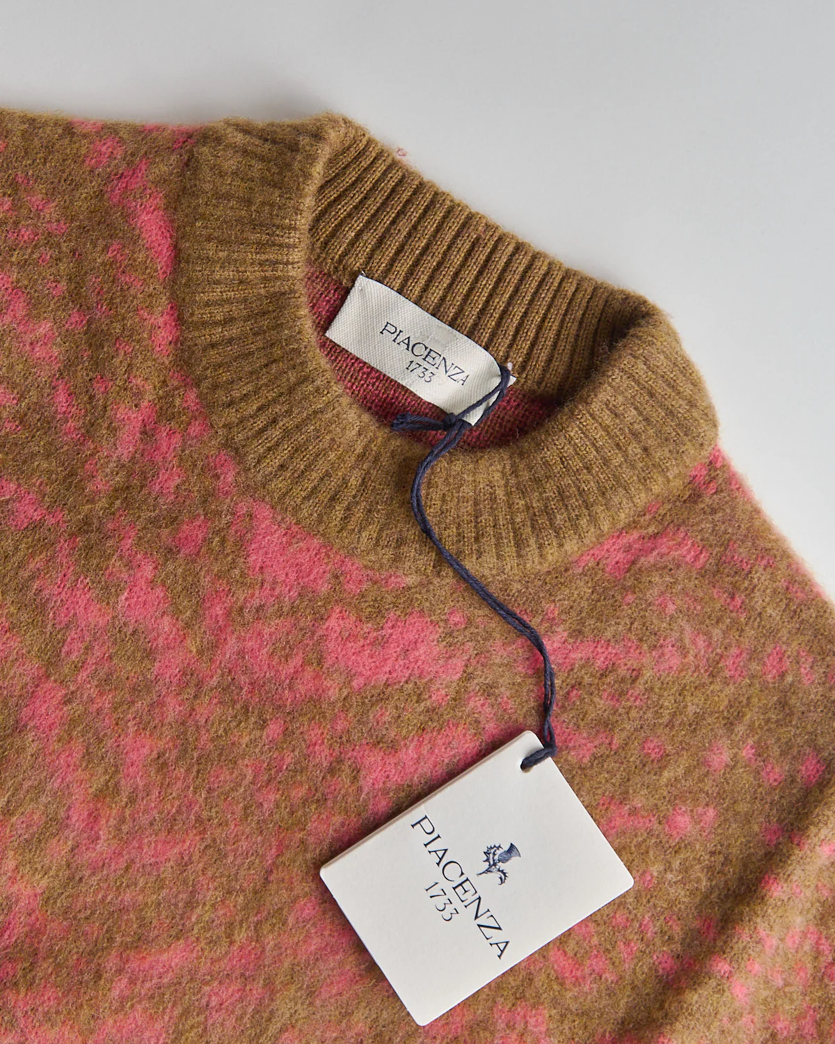 Wool Girocollo Punto Jaquard Pixel Pettinato Sweater - Image 2