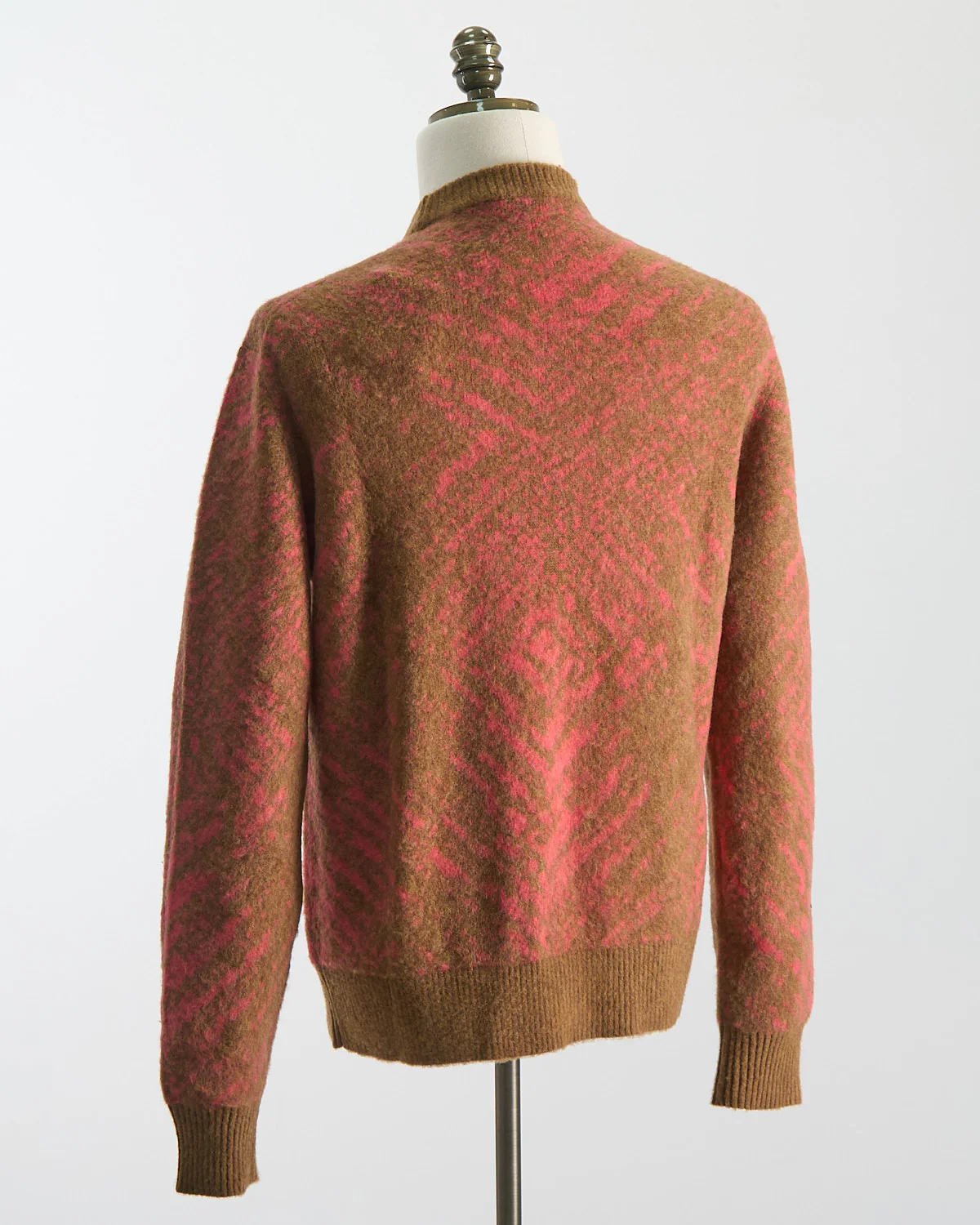 Wool Girocollo Punto Jaquard Pixel Pettinato Sweater - Image 4