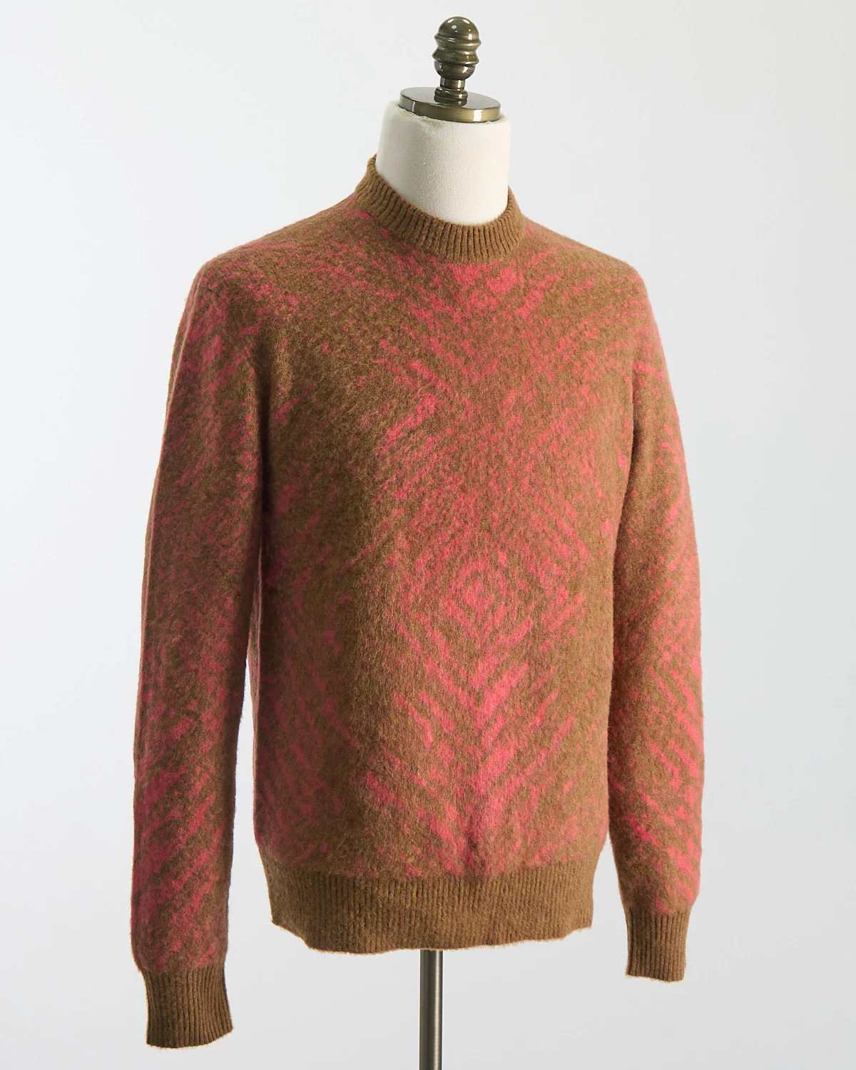 Wool Girocollo Punto Jaquard Pixel Pettinato Sweater - Image 8