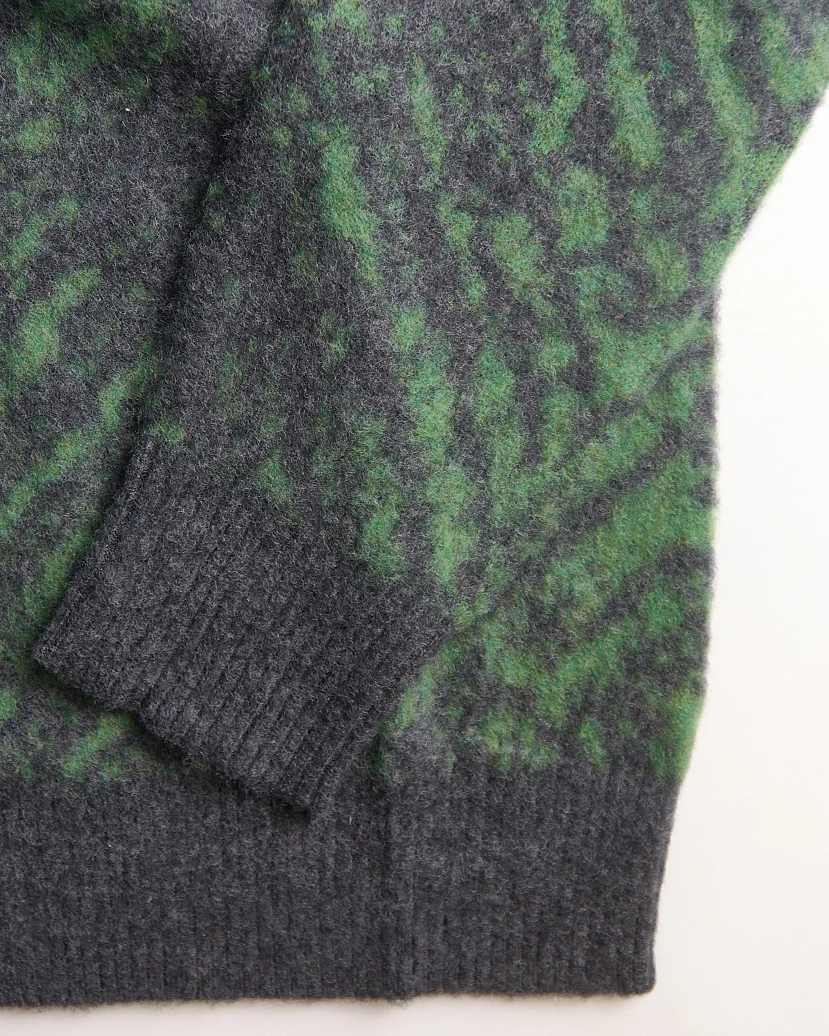 Wool Girocollo Punto Jaquard Pixel Pettinato Sweater - Image 4
