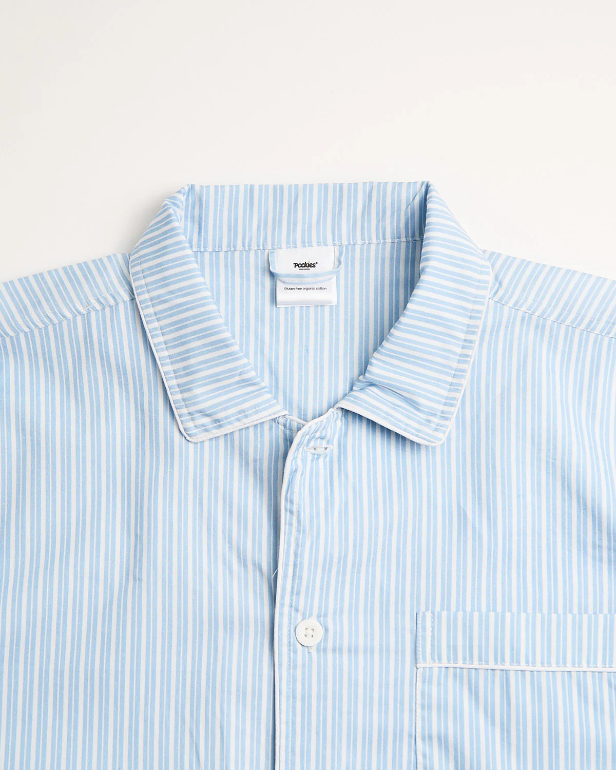 Double Blue Striped Pyjama Shirt - Image 2