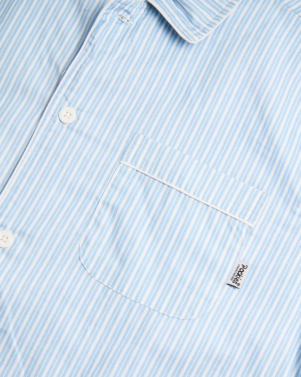 Double Blue Striped Pyjama Shirt - Image 4