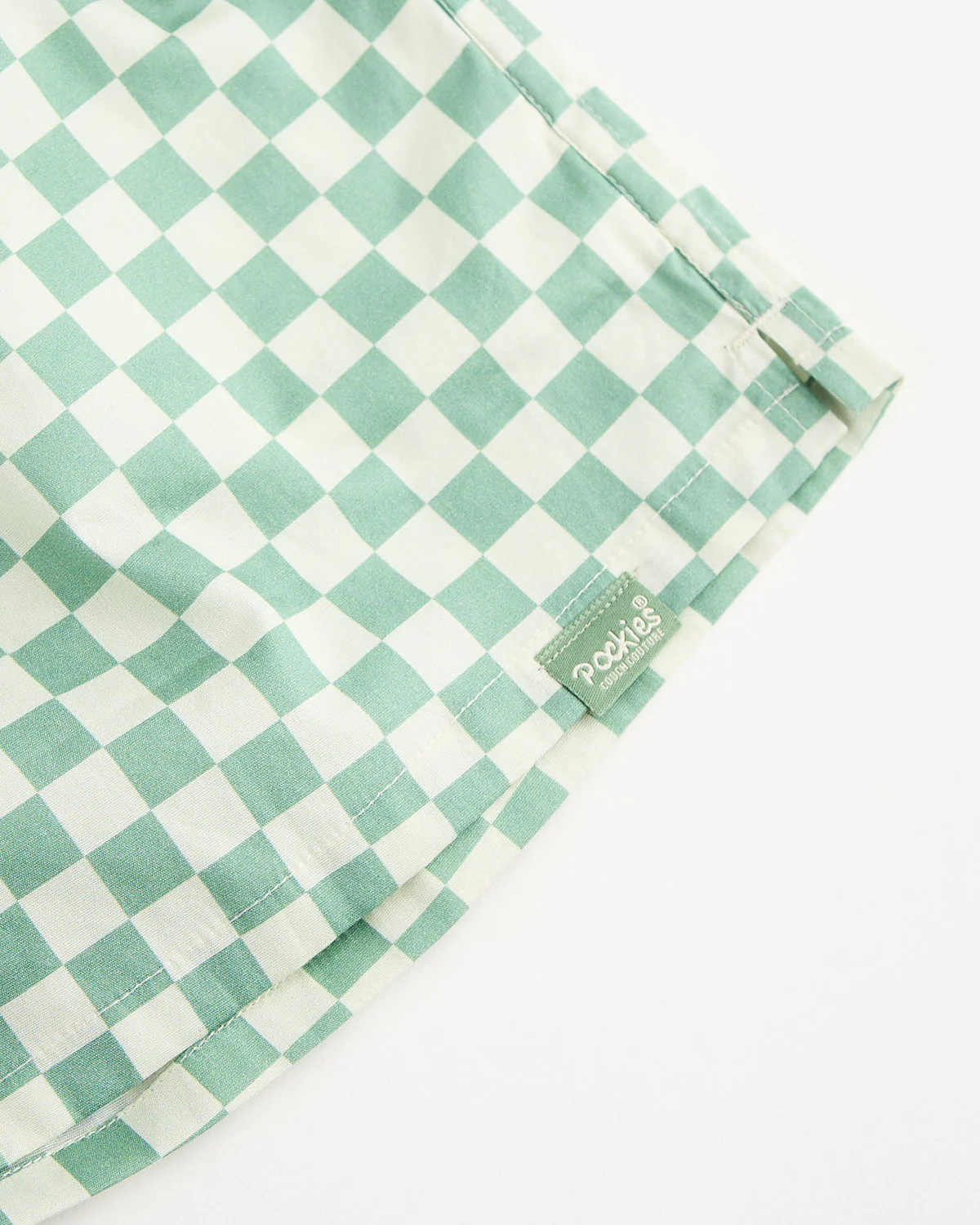 Green Checkered Cotton Boxers With Pockets - Image 3