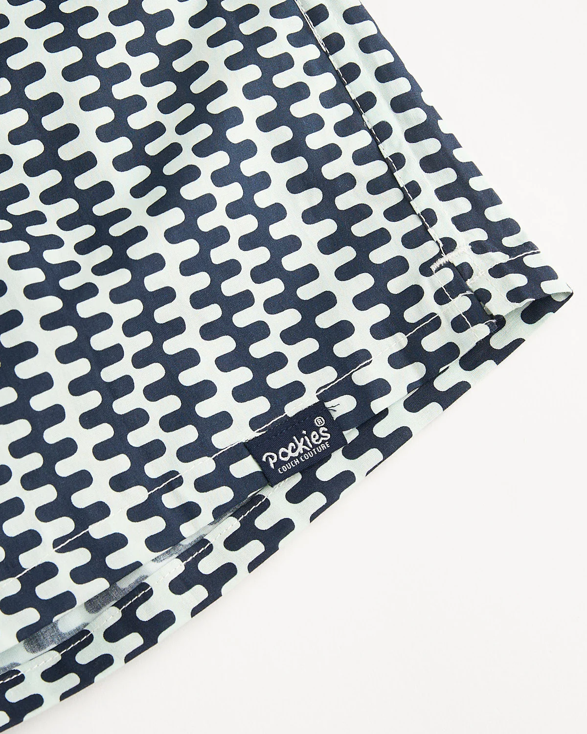 Navy Wavey Cotton Boxers With Pockets - Image 2
