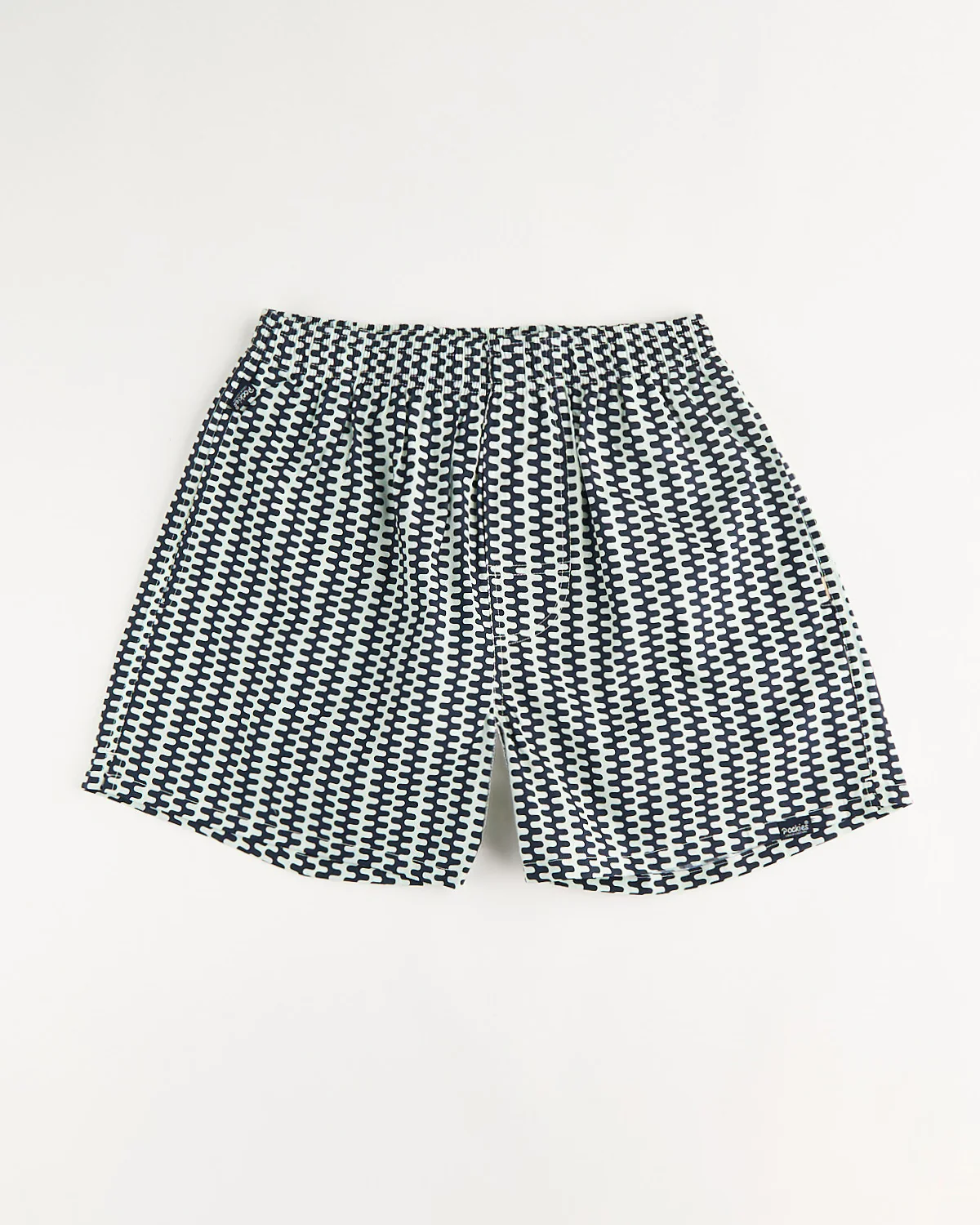 Navy Wavey Cotton Boxers With Pockets - Image 3
