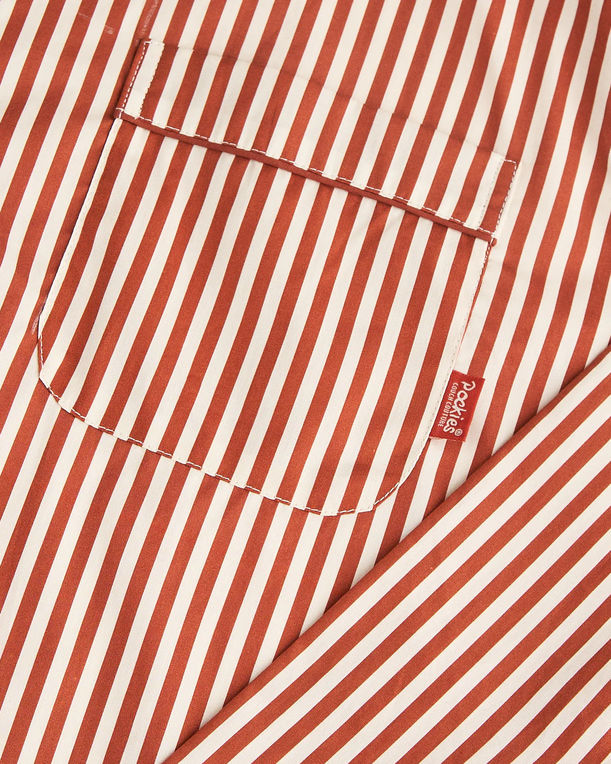 Terracotta Striped Pyjama Shirt - Image 3