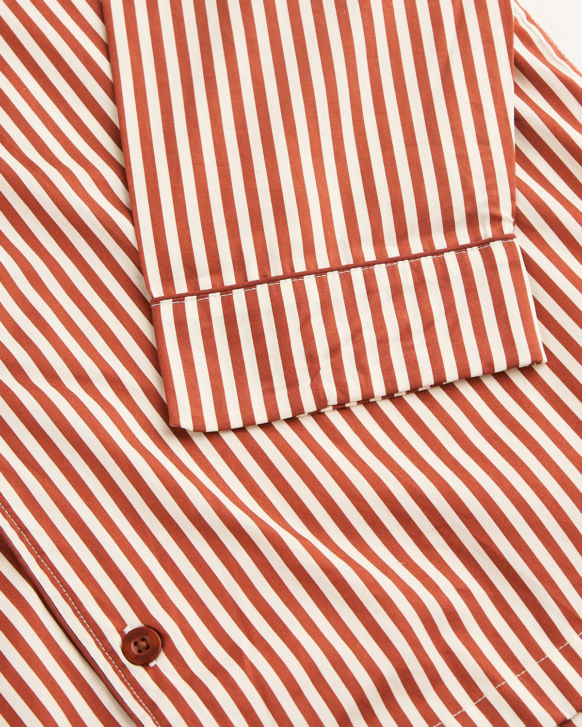 Terracotta Striped Pyjama Shirt - Image 4