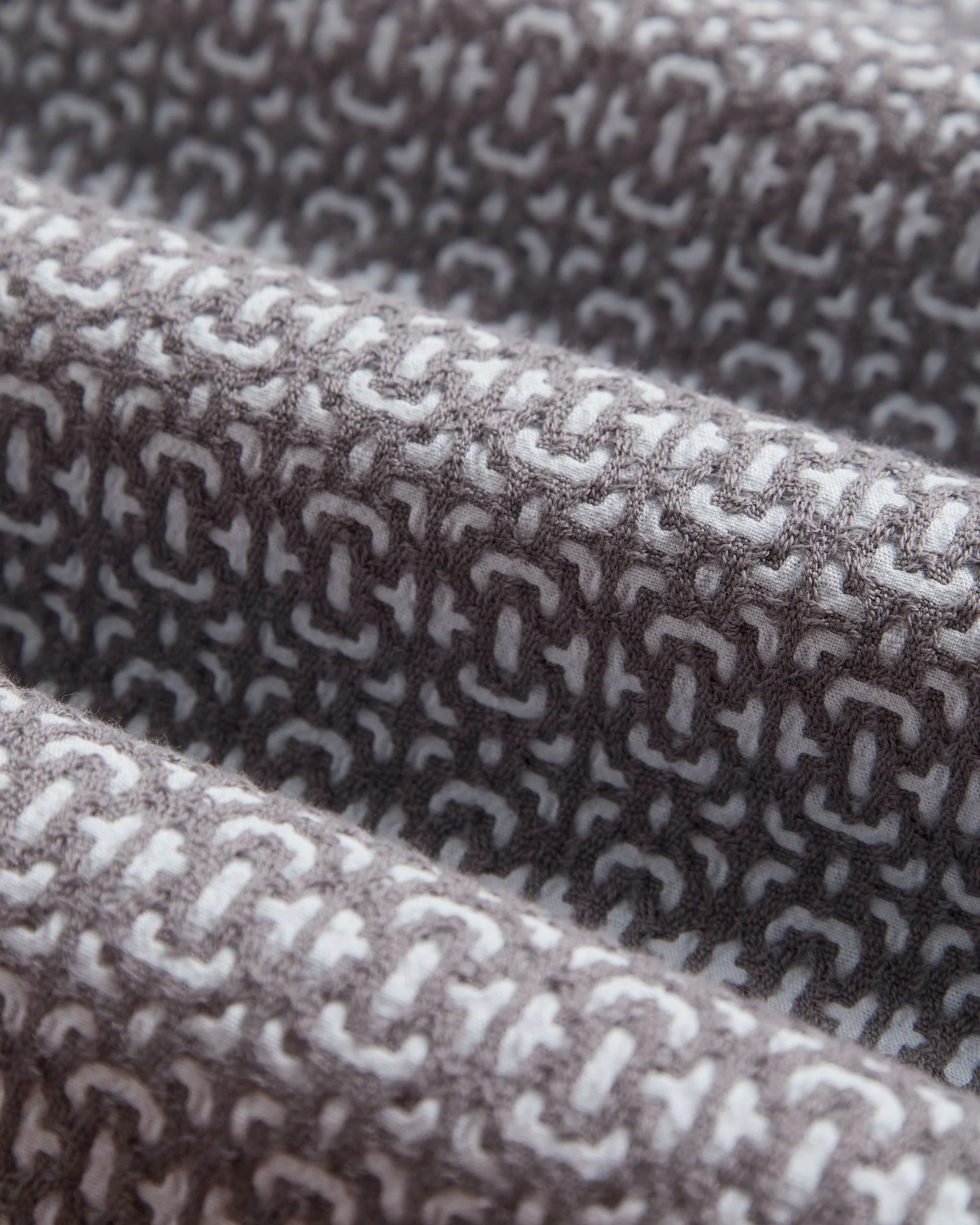 'Abstract Textile' Jacquard Camp Collar Shirt - Image 4