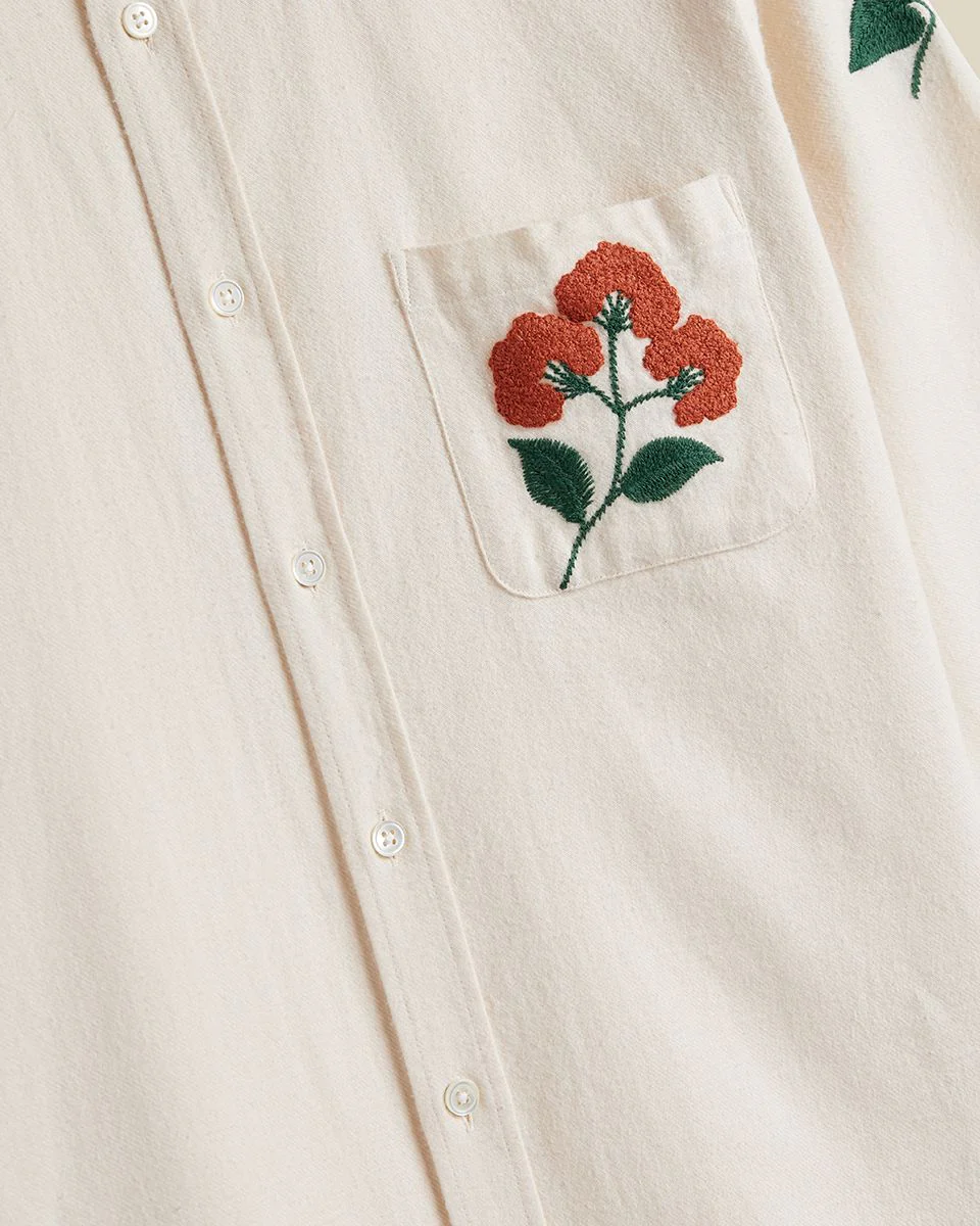 Embroidery Flannel Shirt - Image 3