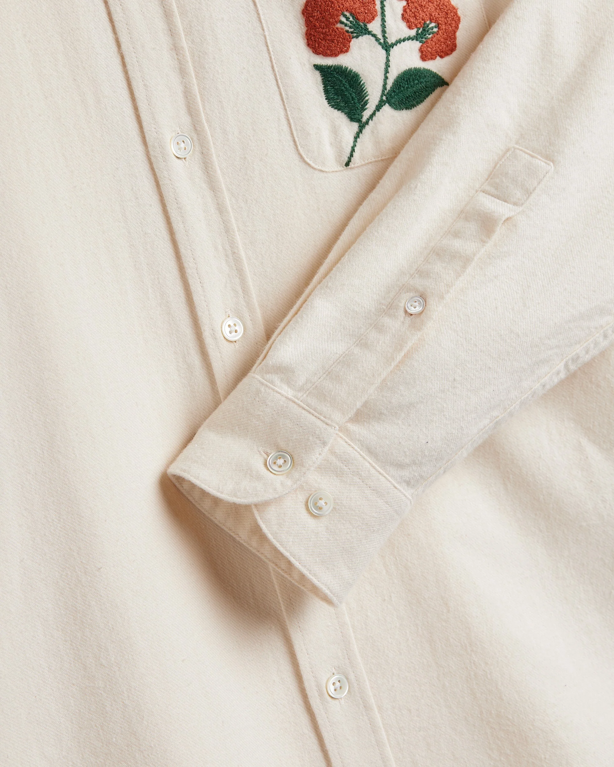 Embroidery Flannel Shirt - Image 4