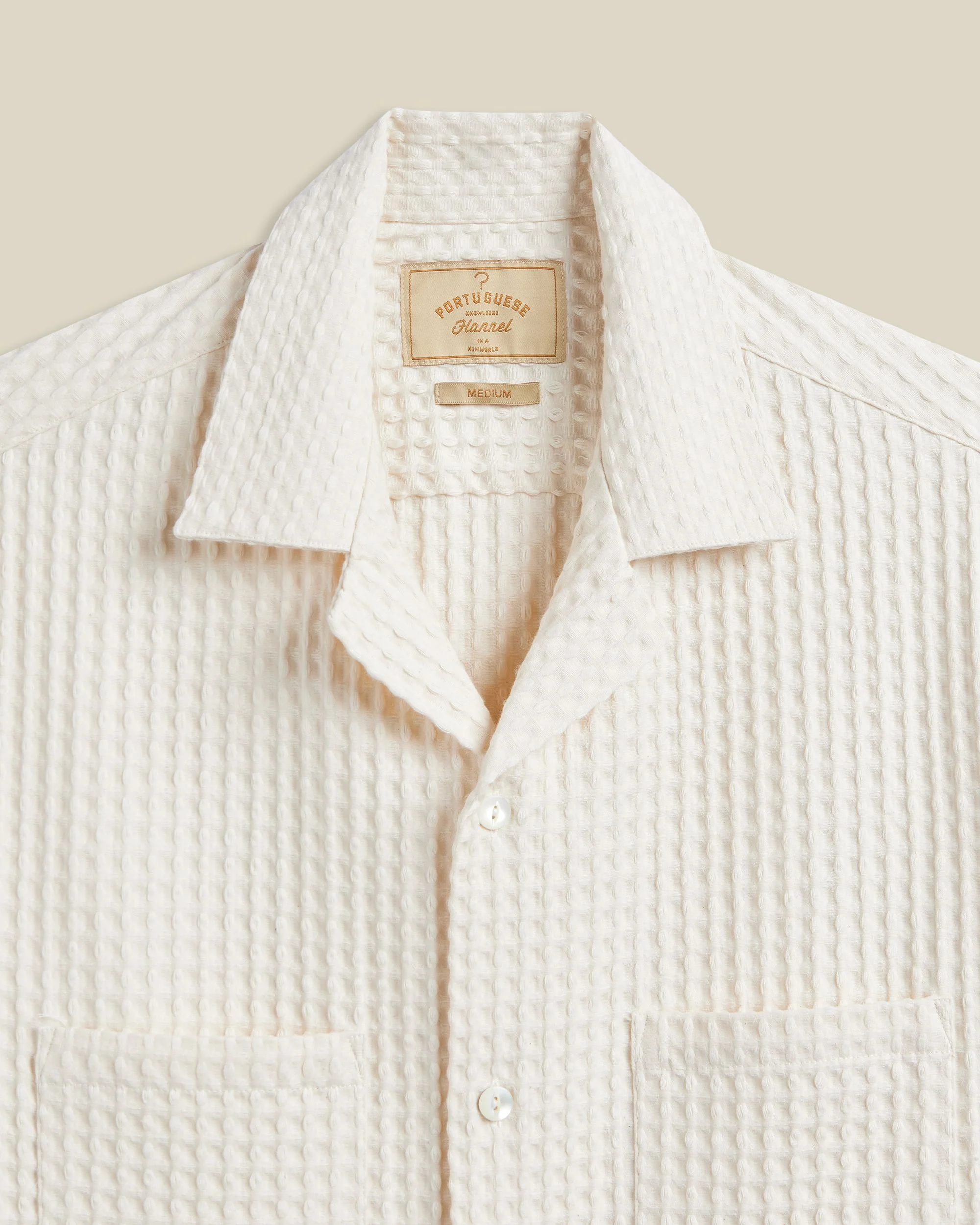 'Equador' Waffleknit Cotton 4-Pocket Short Sleeve Overshirt - Image 2