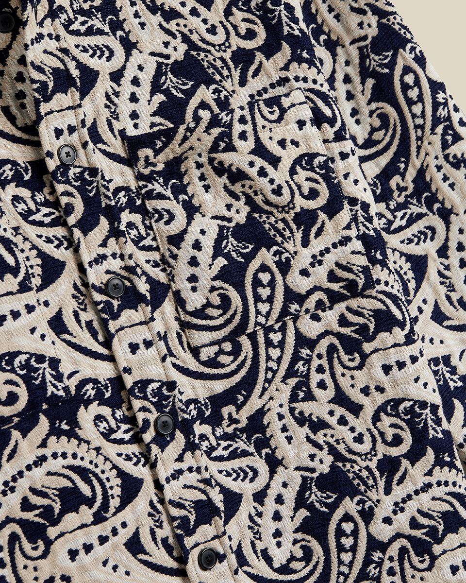 Jacquard Chenille Shirt Jacket - Image 4